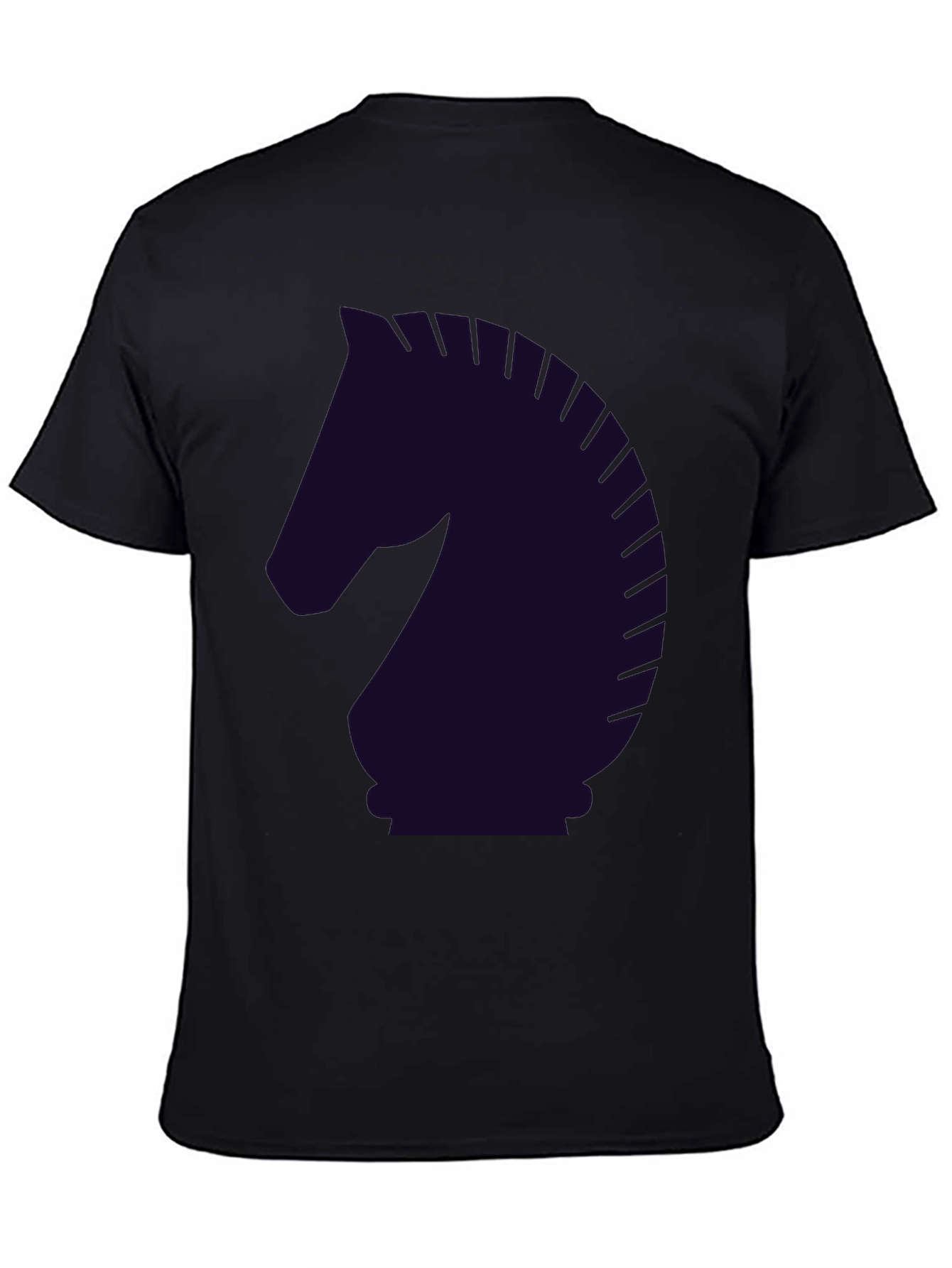 Black Chess Knight Graphic T-Shirt - Black view 4