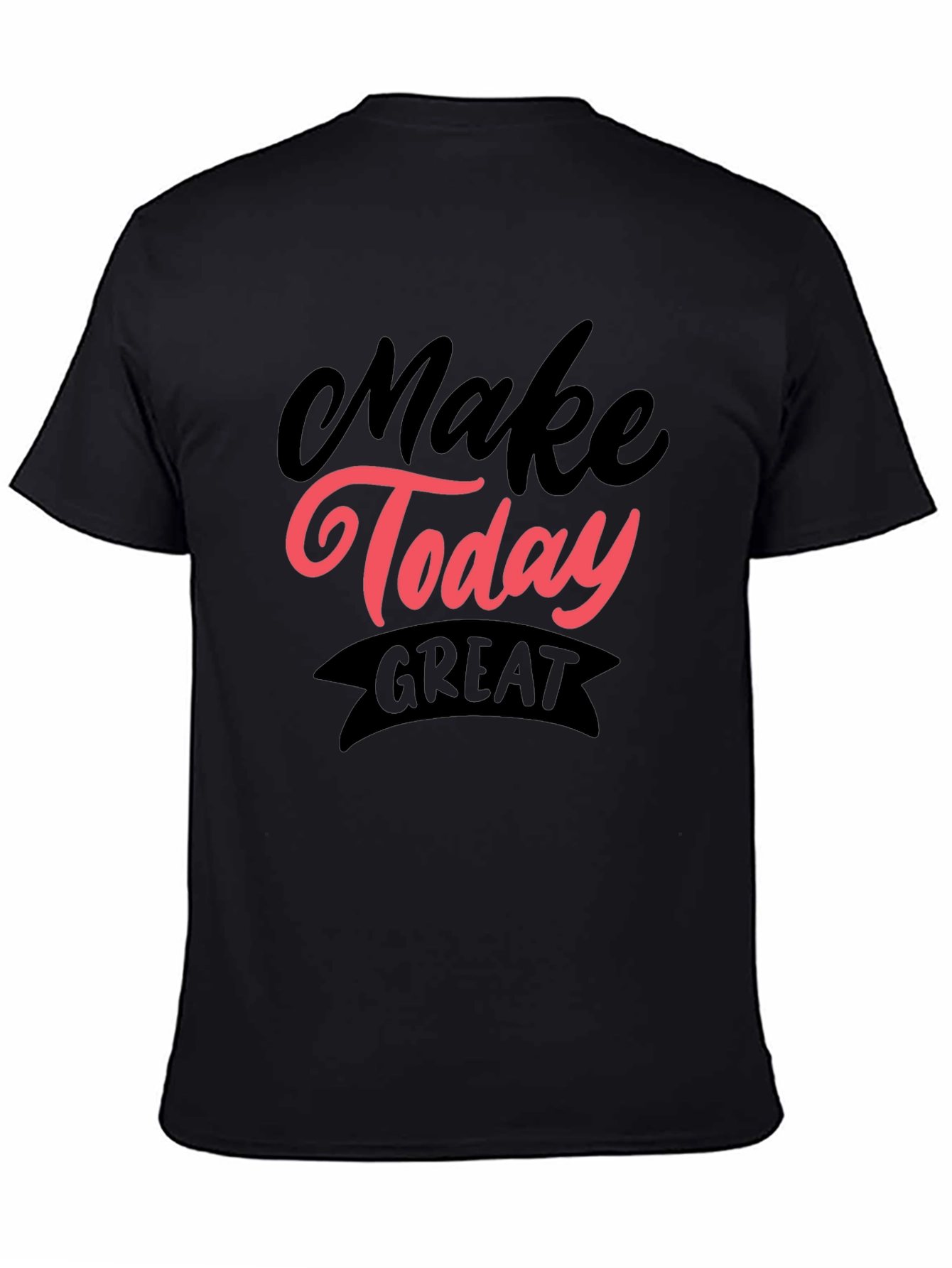 Black Make Today Great Graphic Tee - Black view 4