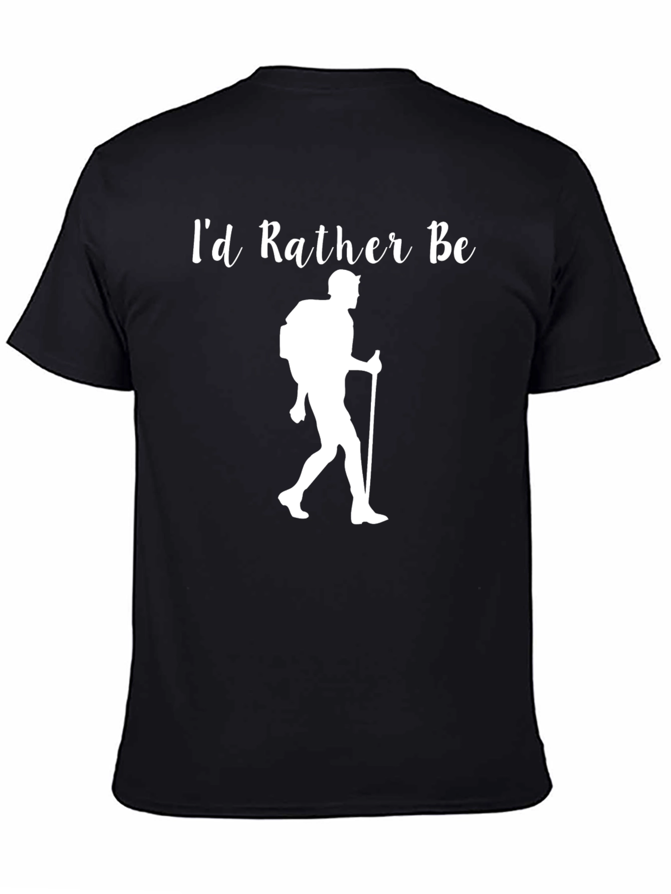 Black I'd Rather Be Hiking T-Shirt - Black view 4