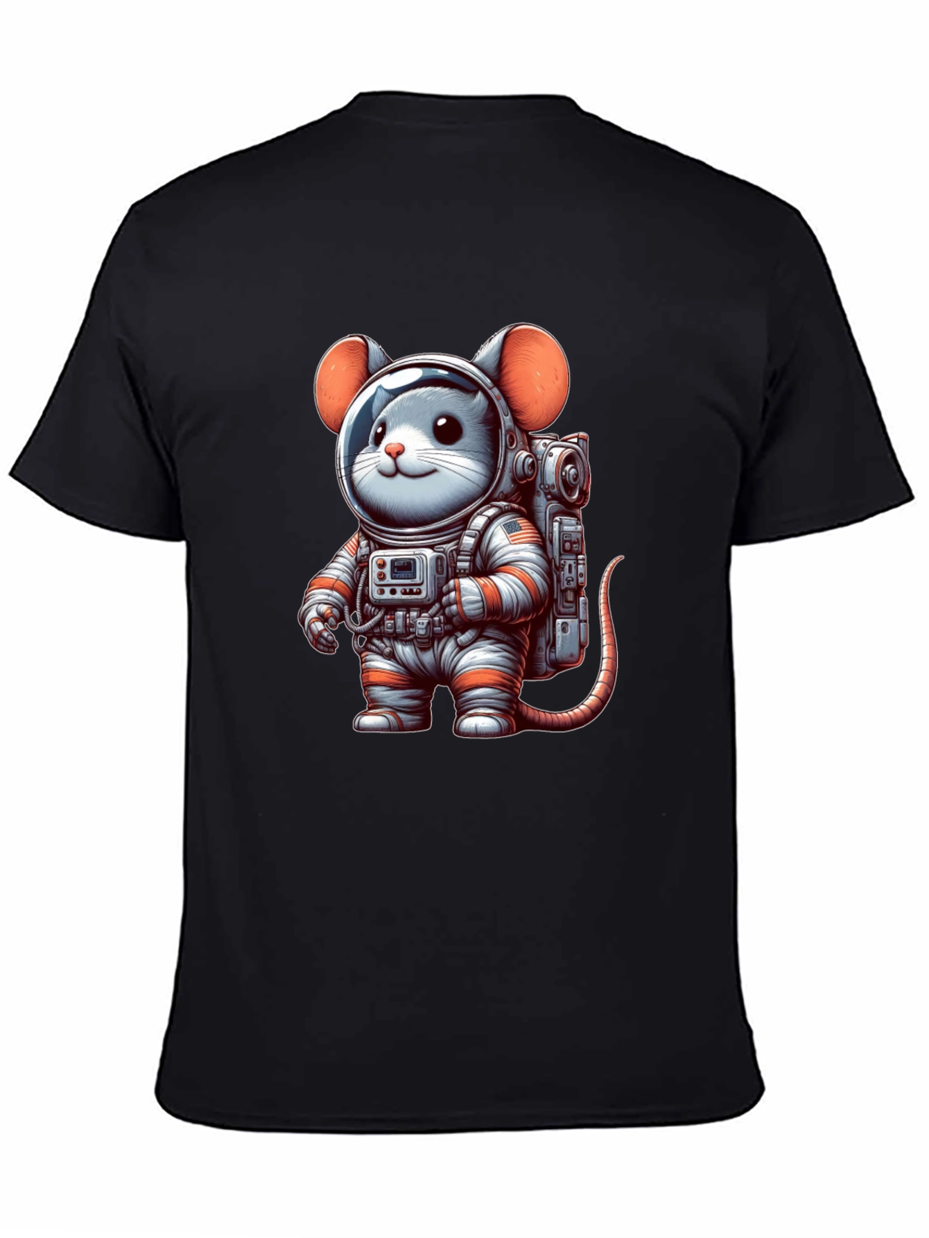 Black Mouse Astronaut T-Shirt - Space Explorers view 4