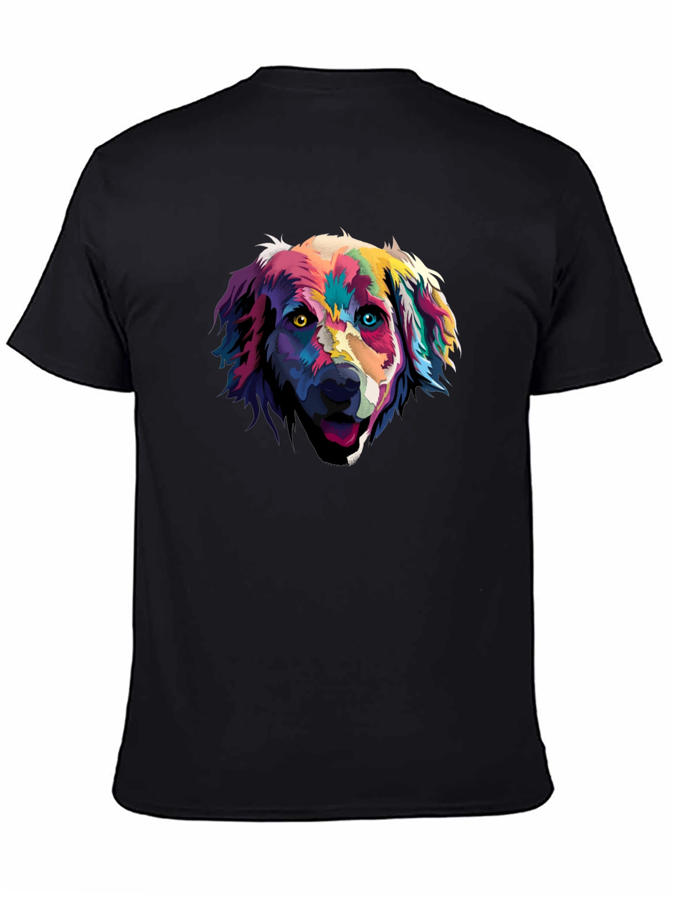 Black Dog Art Graphic Tee - Men's Black T-Shirt view 4
