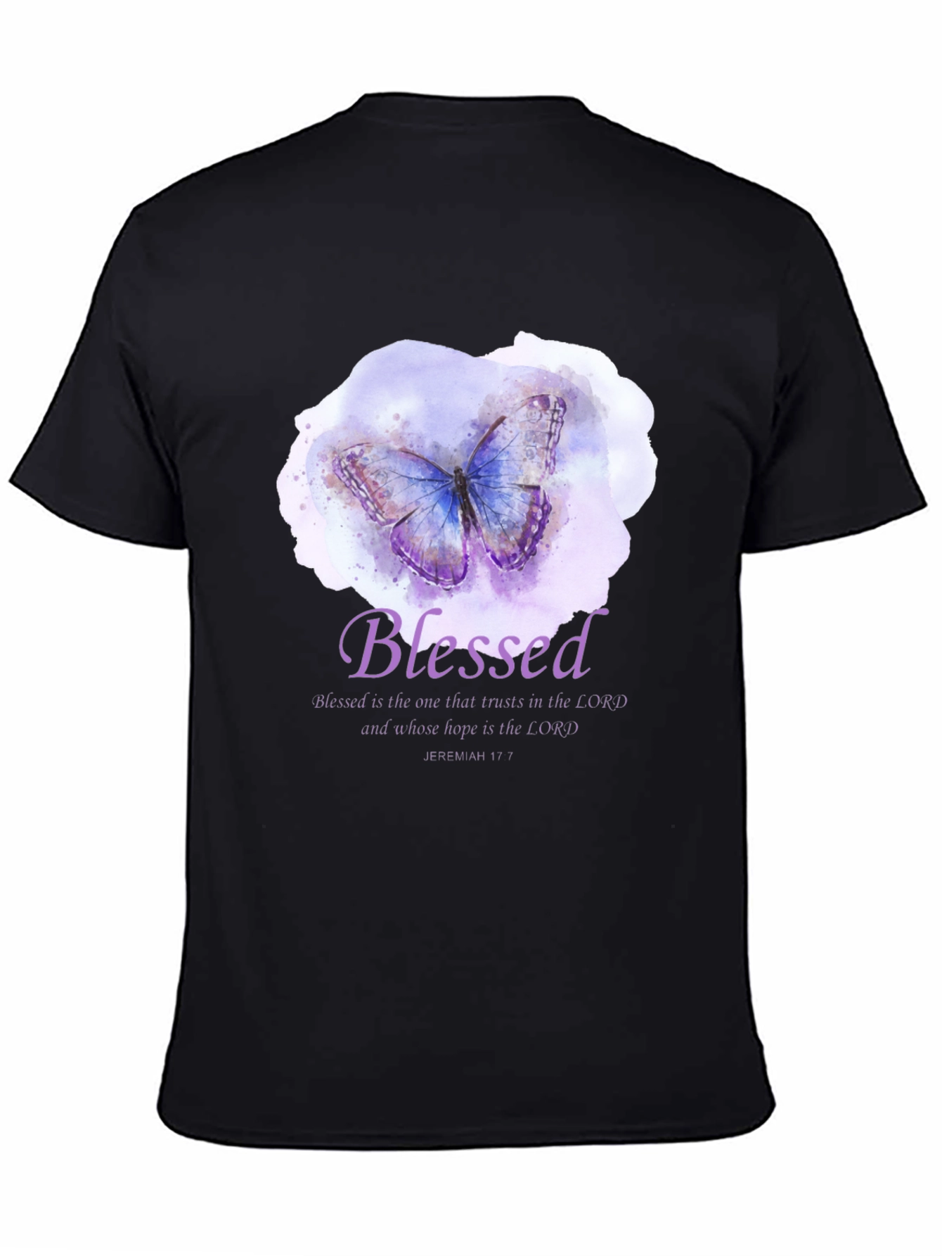 Blessed Butterfly T-Shirt - Jeremiah 17:7 Christian Tee - 4