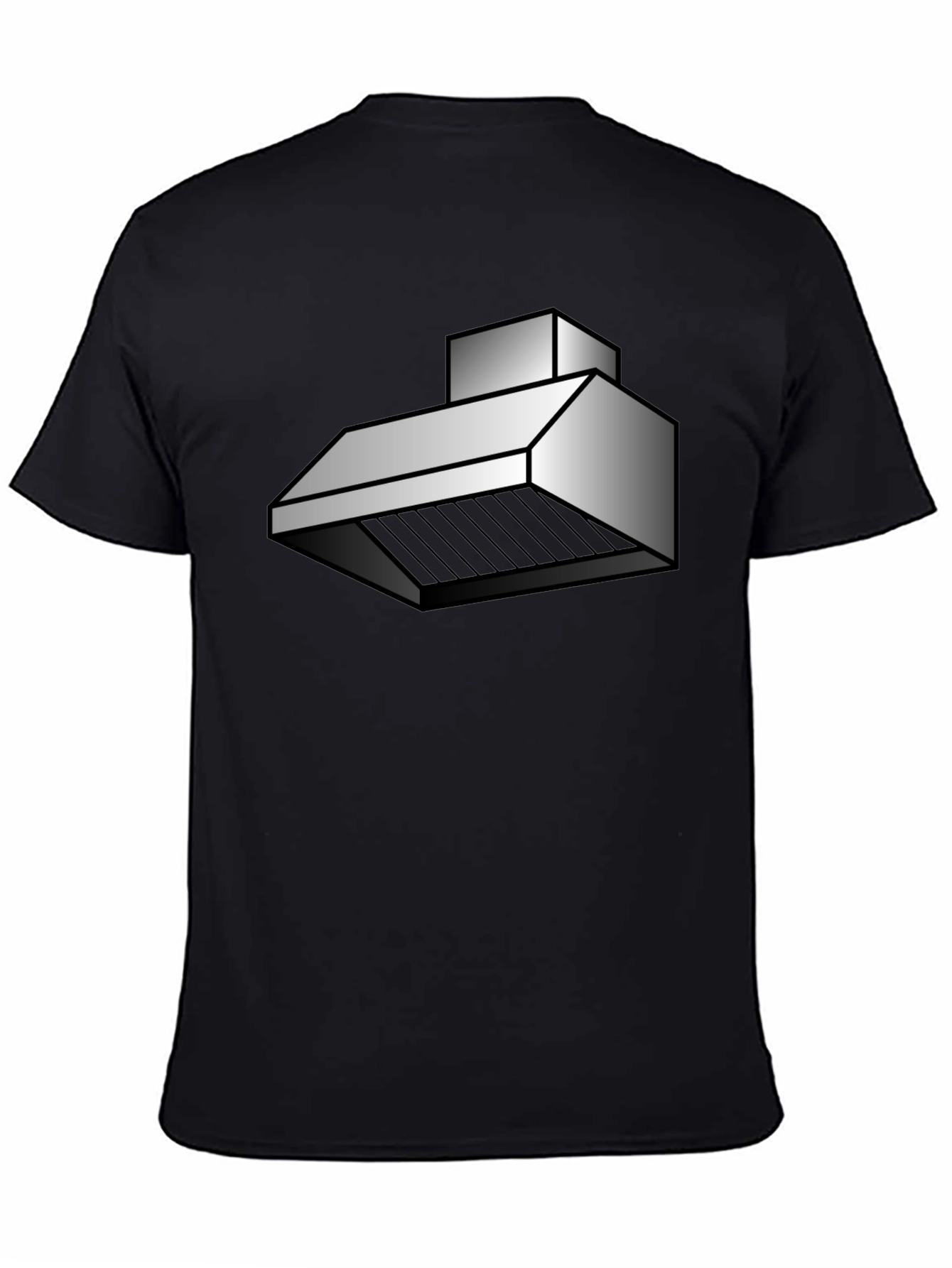 Black Abstract Kitchen Hood Graphic T-Shirt view 4