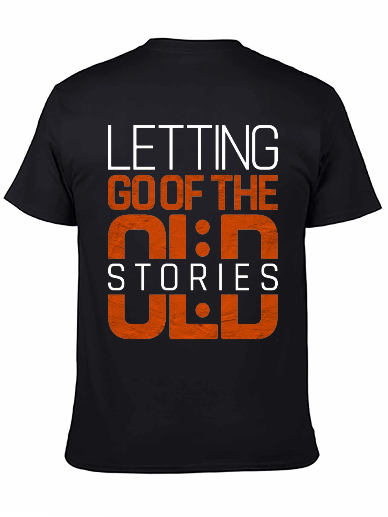 Black Letting Go T-Shirt - Motivational Graphic Tee view 4