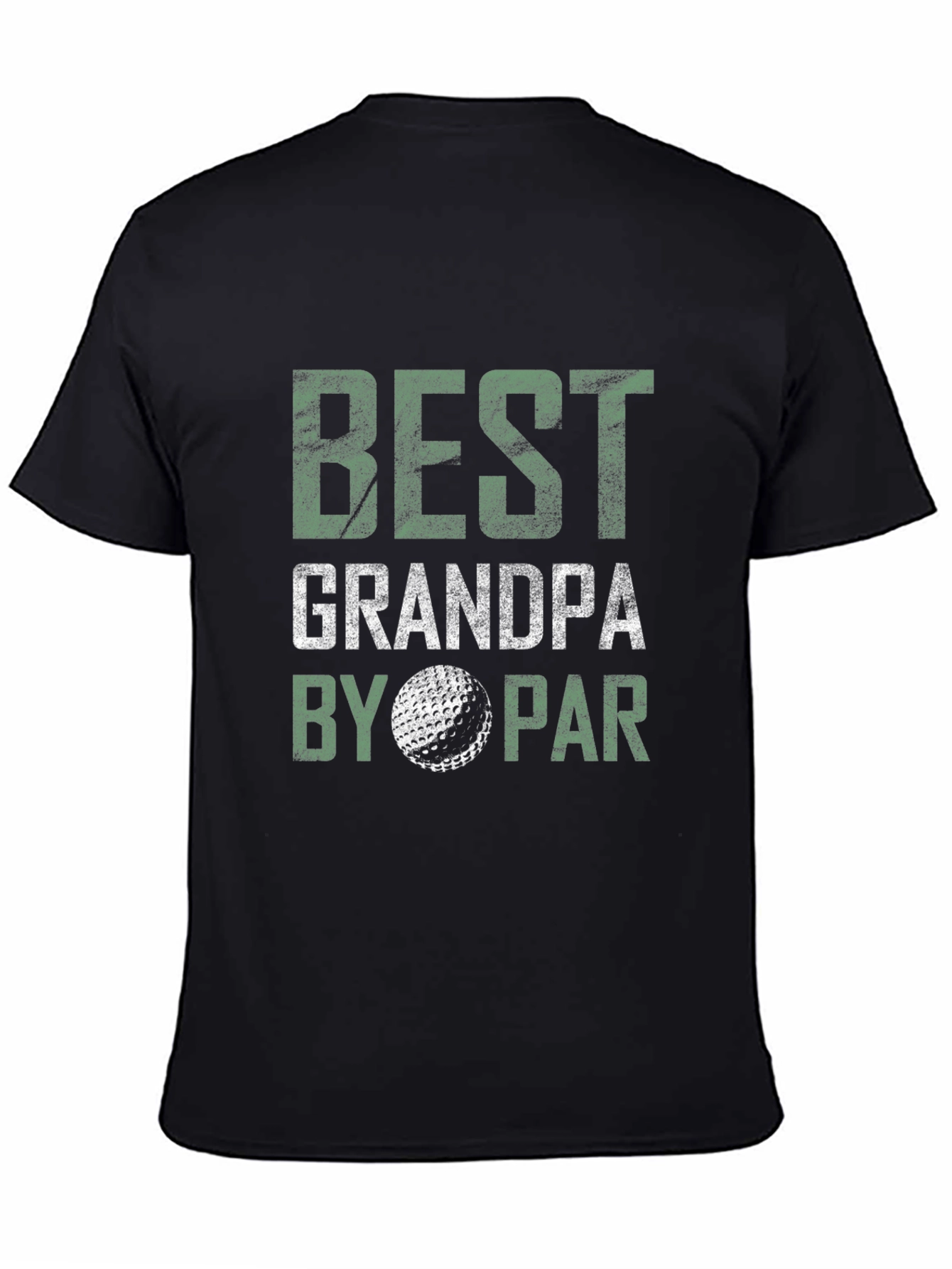 Black Best Grandpa By Par Golf T-Shirt view 4