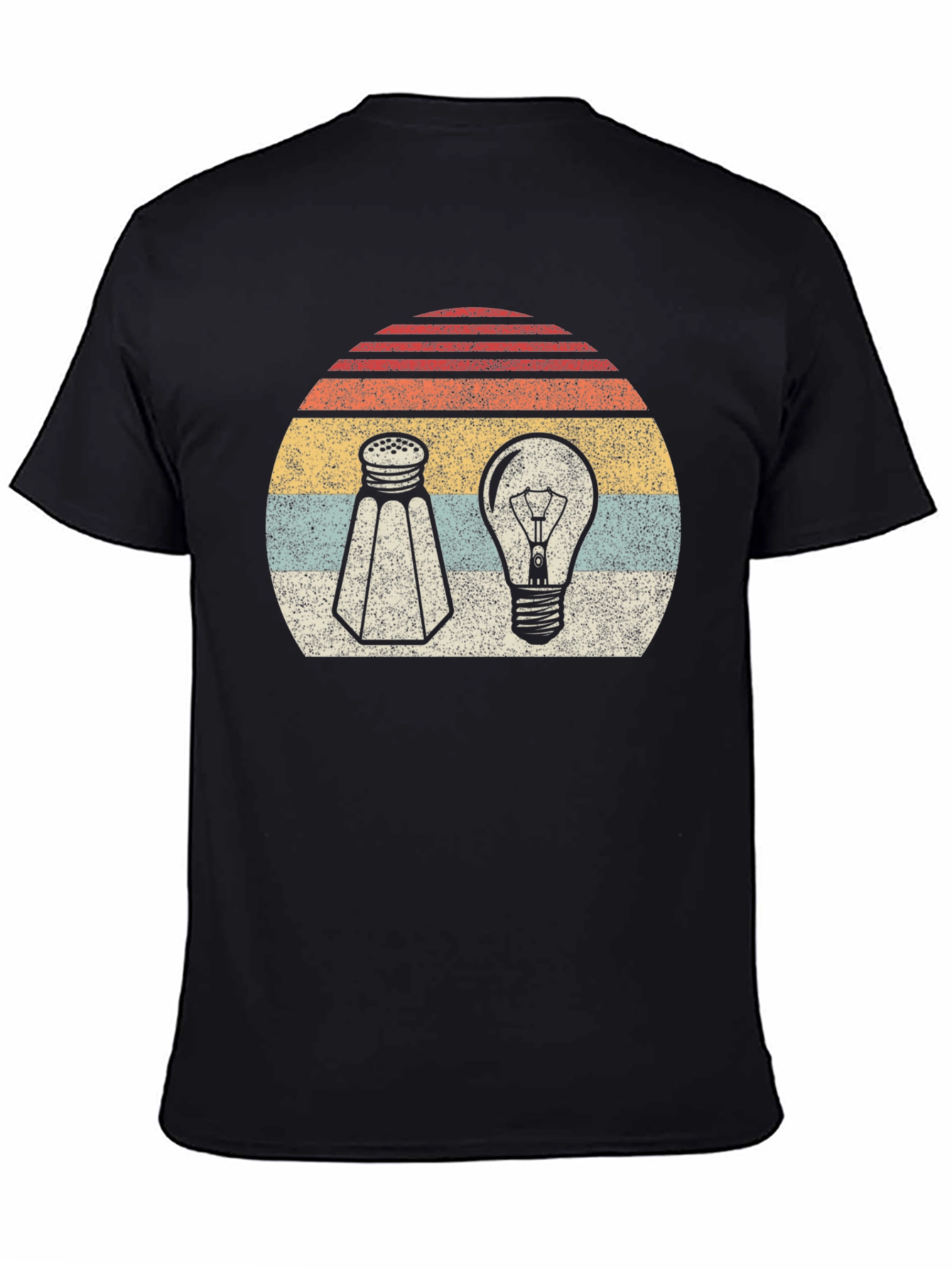 Black Salt and Light Graphic Tee - Retro Design view 4
