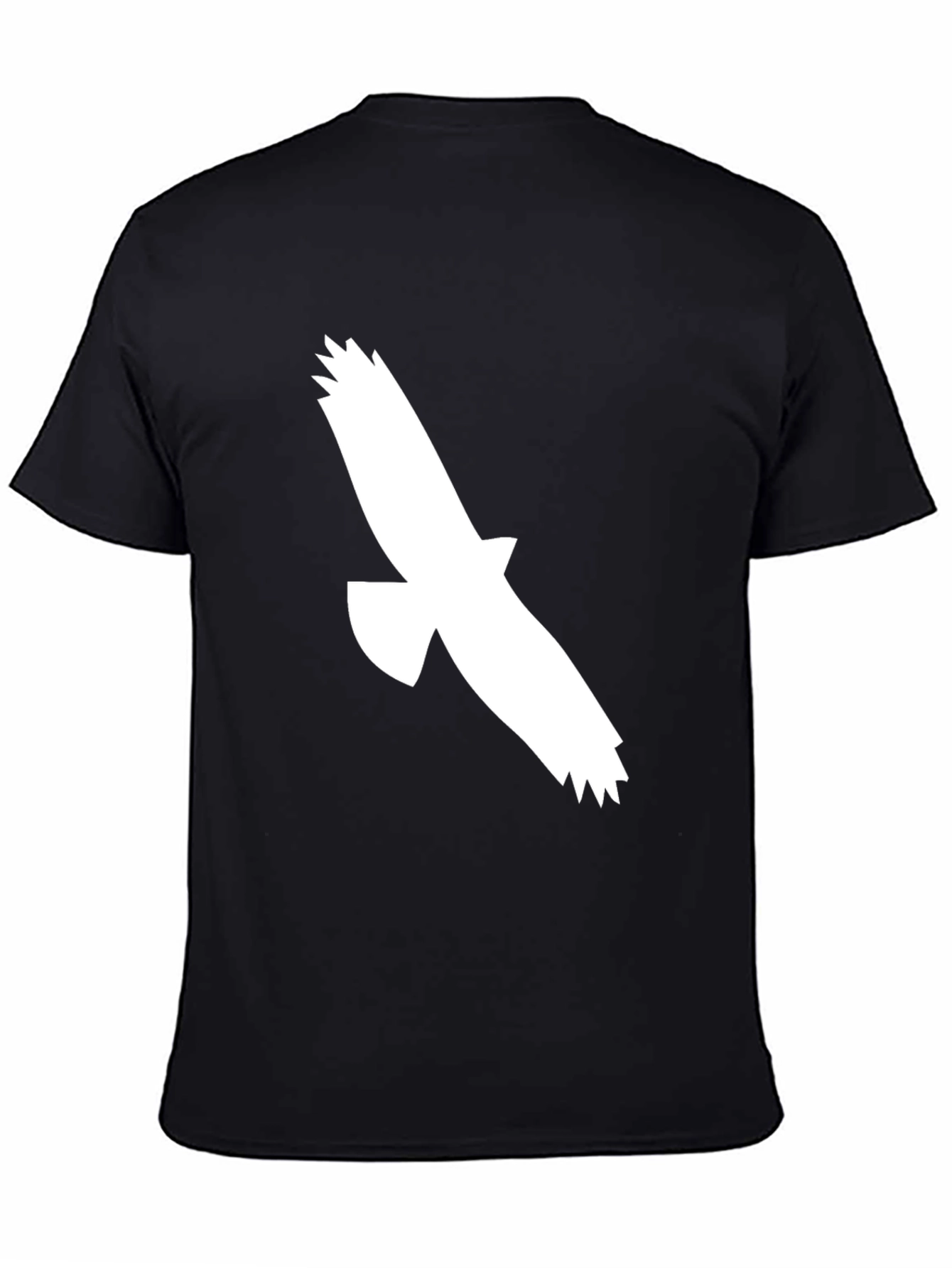 Black T-Shirt with Eagle Graphic - 4