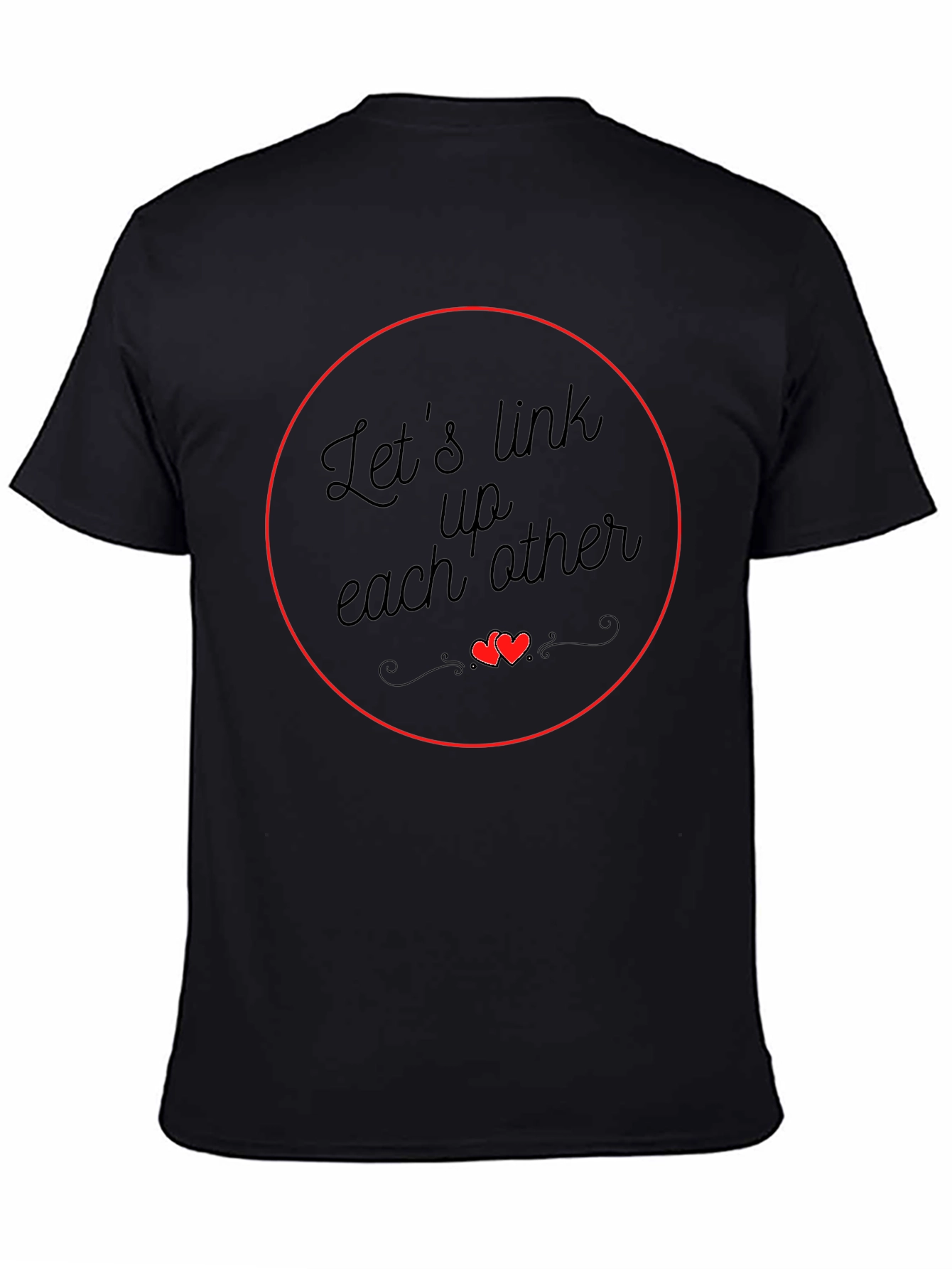 Black Let's Link Up T-Shirt view 4