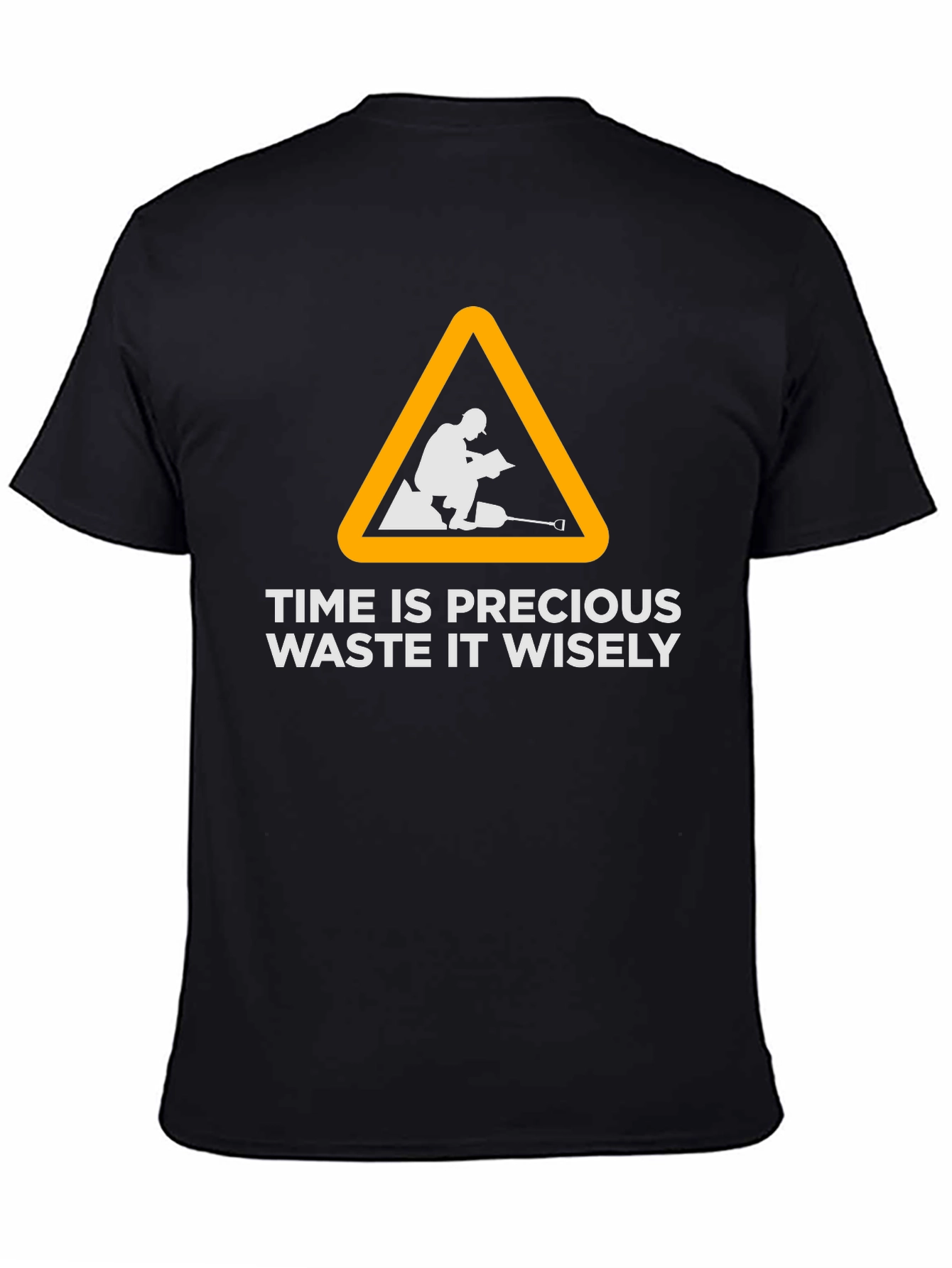 Black Time is Precious Graphic Tee - Black view 4