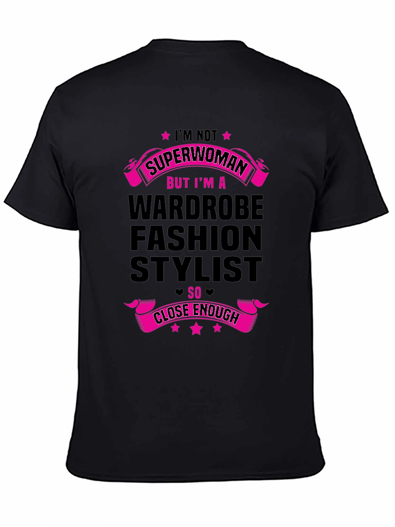 Black Wardrobe Fashion Stylist Graphic T-Shirt view 4