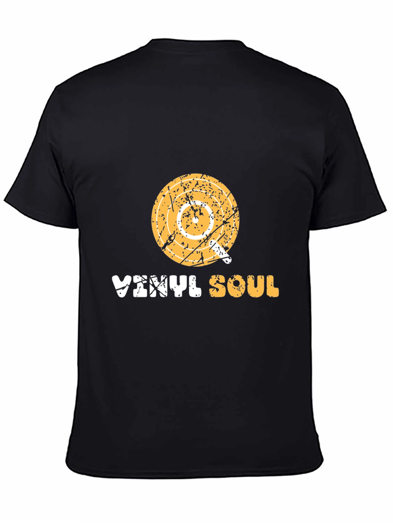 Black Vinyl Soul Graphic Tee - Retro Music T-Shirt view 4