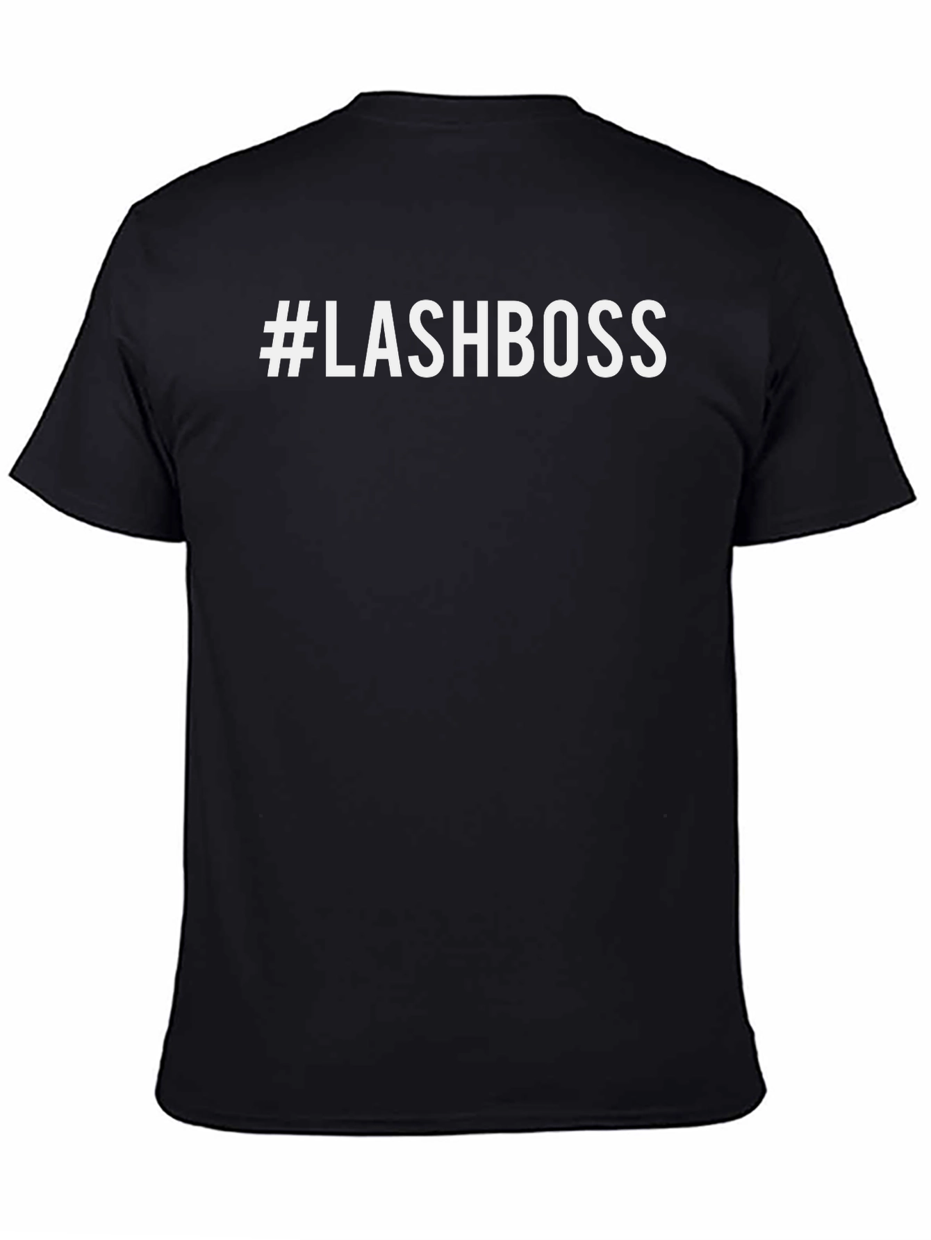 Black #LashBoss Graphic Tee - Stylish Unisex Black T-Shirt view 4