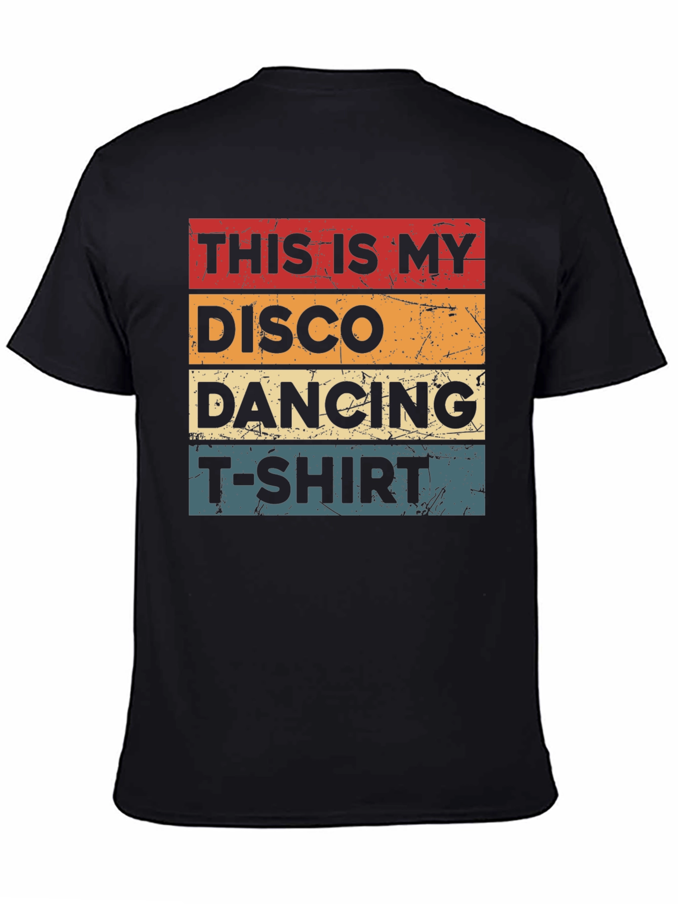 Black Disco Dancing Graphic T-Shirt - Retro Style view 4
