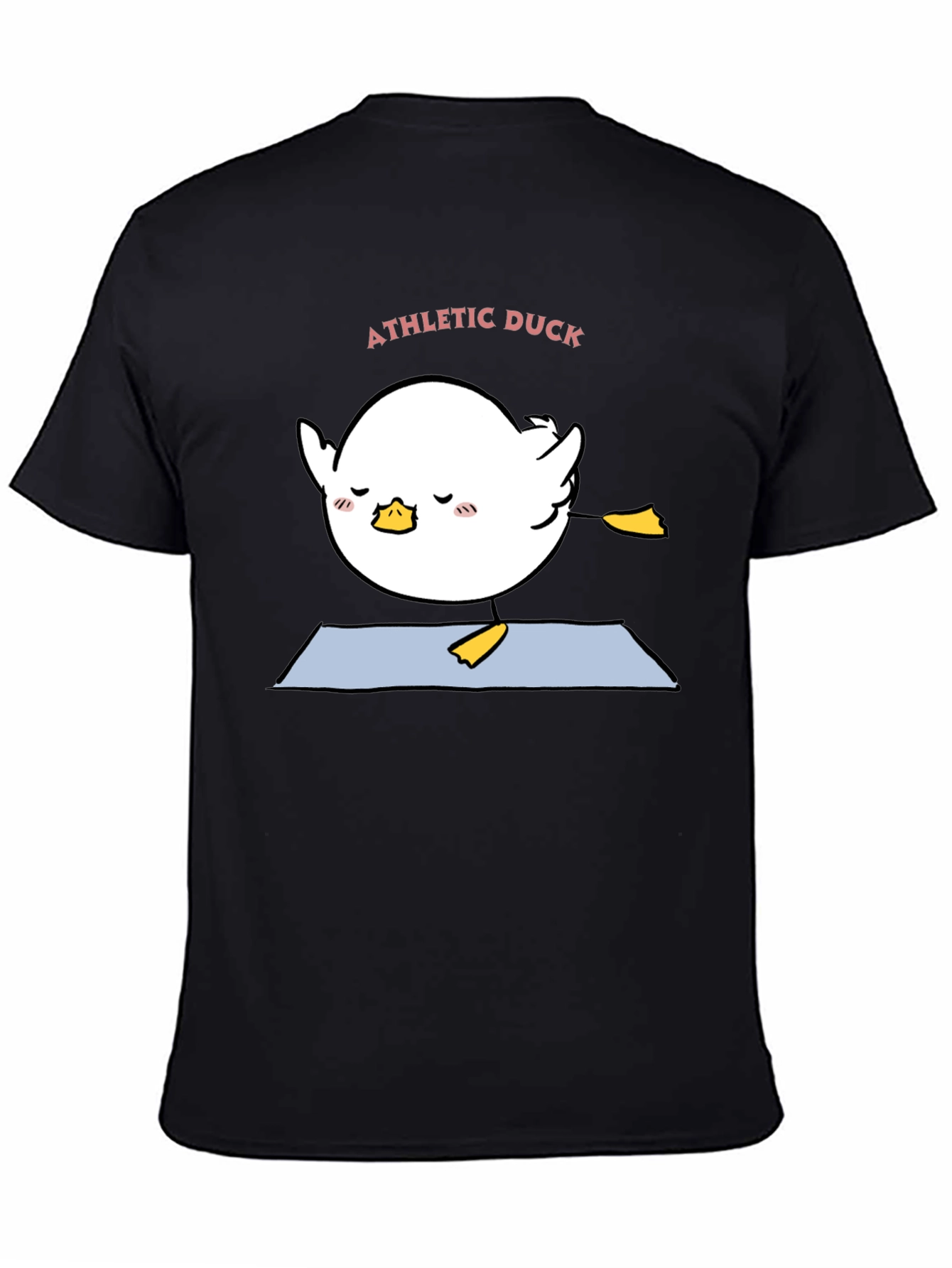 Black Athletic Duck Yoga T-Shirt - Black view 4