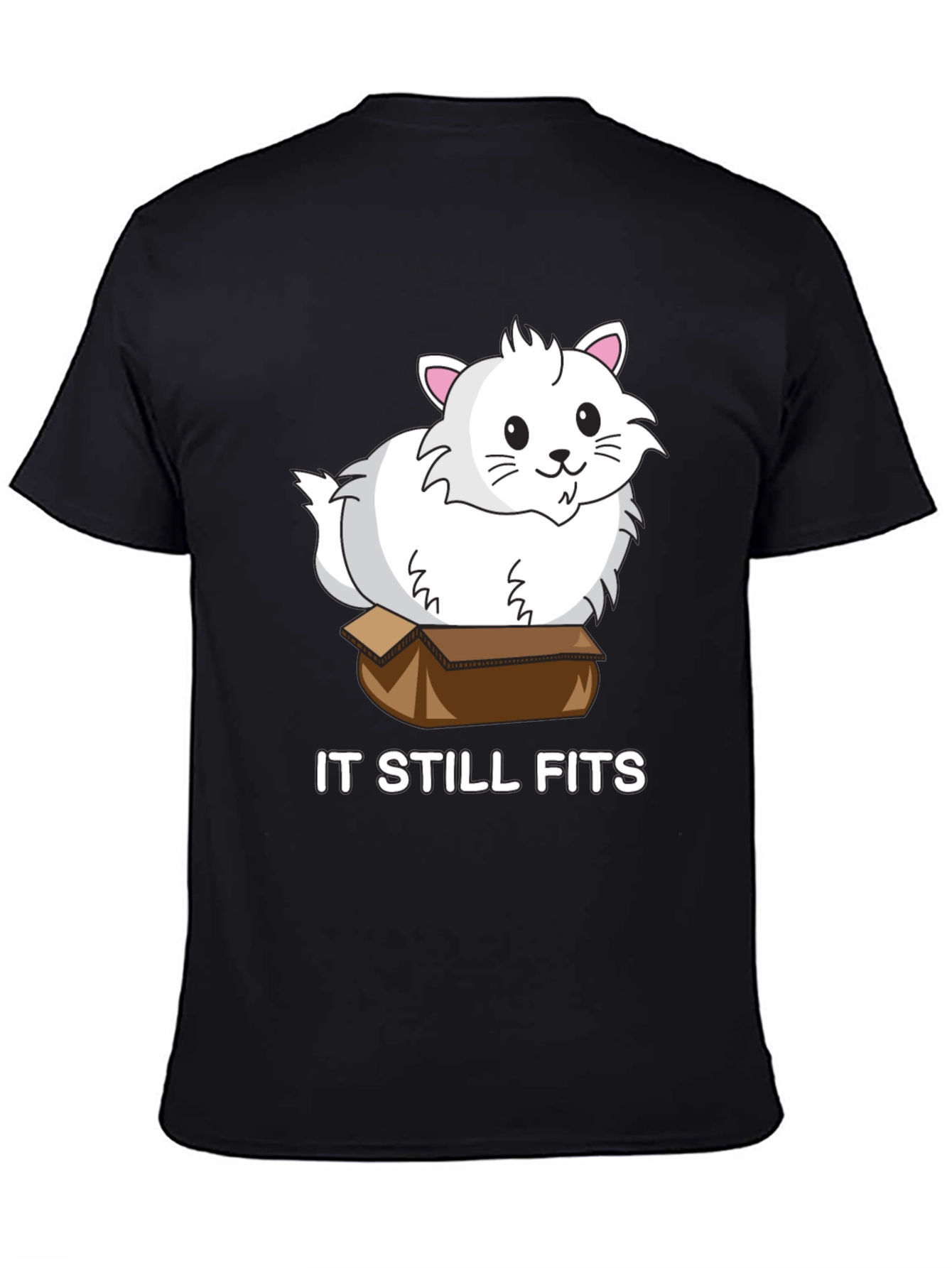 Black Cat in a Box T-Shirt - "It Still Fits" view 4