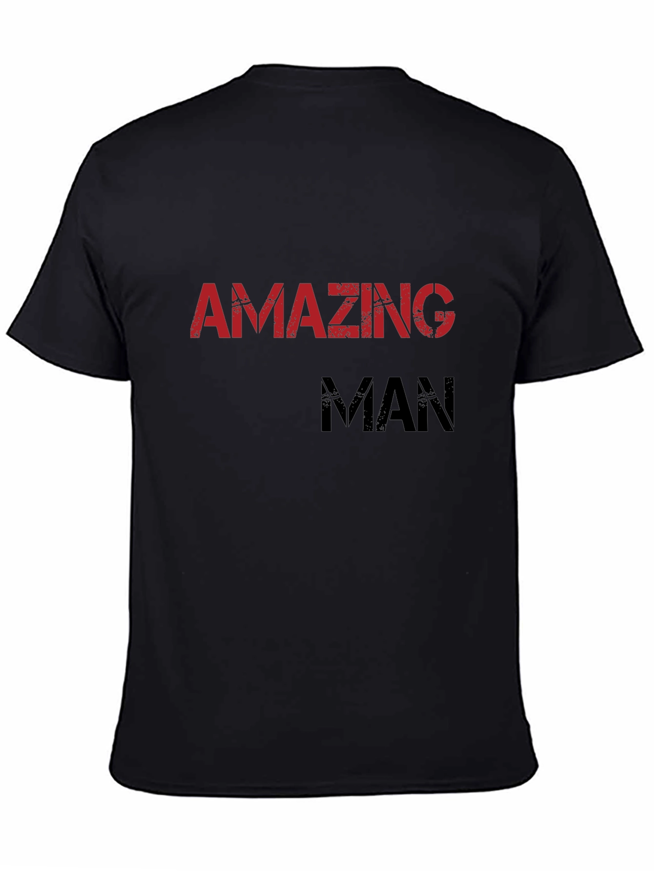 Black Amazing Man Graphic Tee - Black view 4