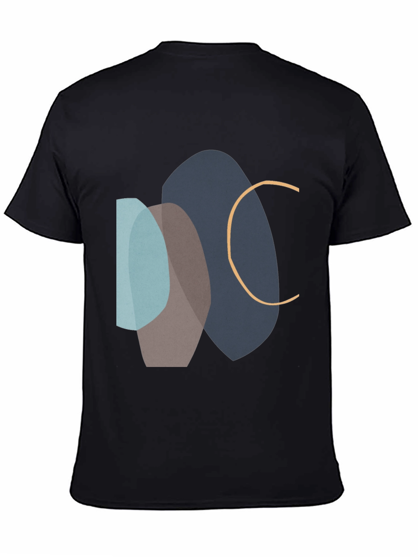 Black Abstract Graphic Print Black T-Shirt view 4