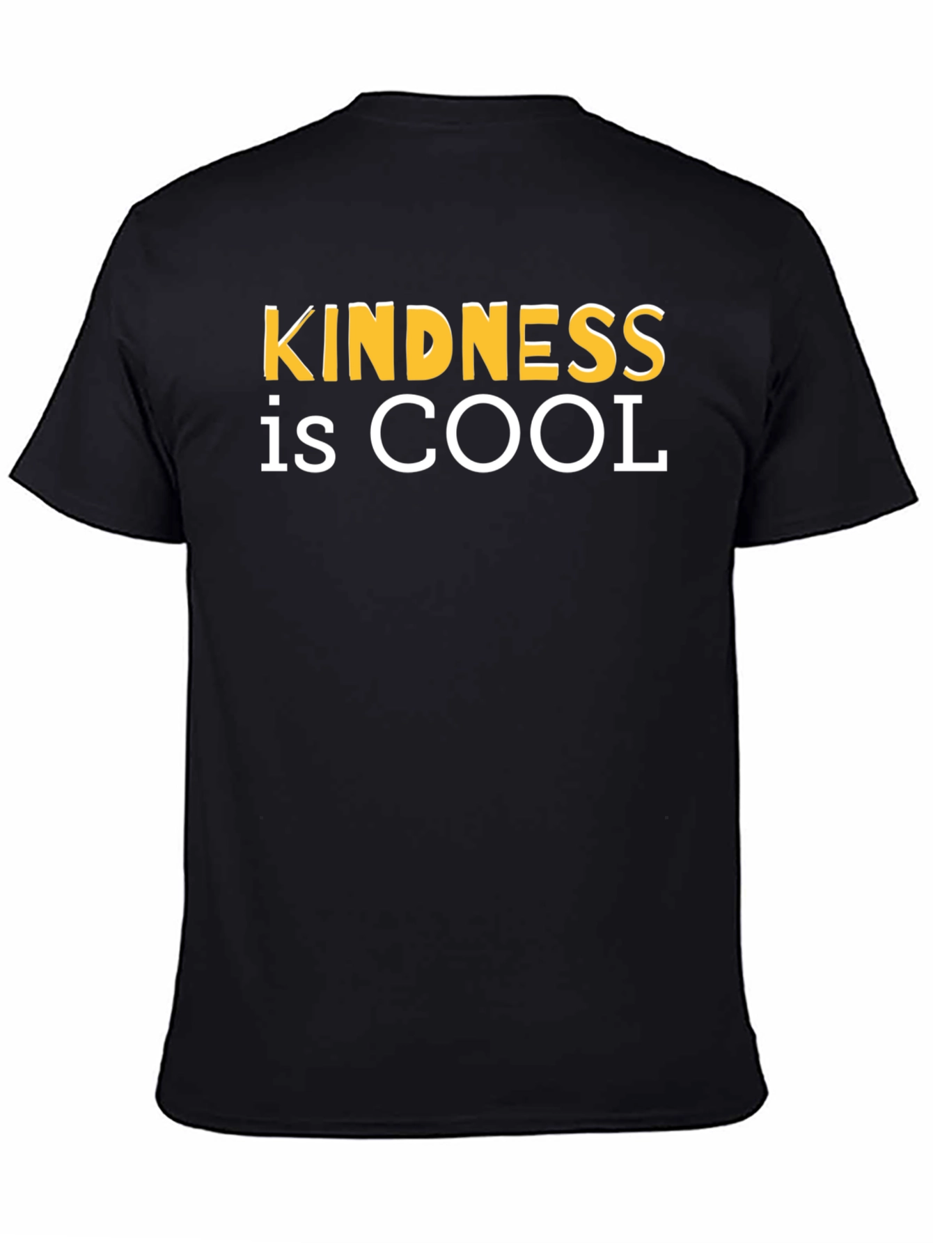 Black Kindness is Cool Black Graphic T-Shirt view 4