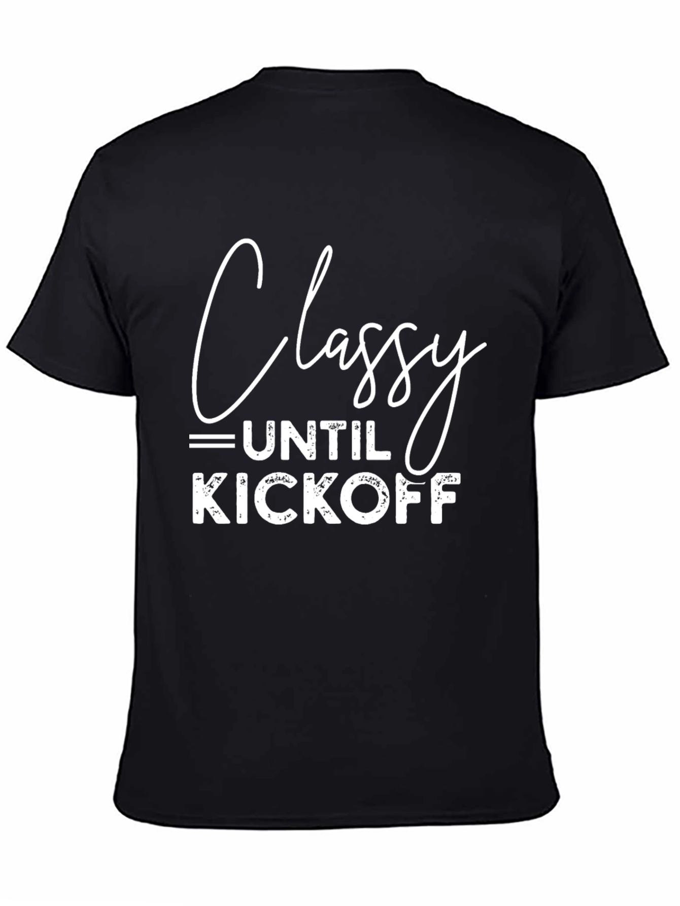 Black Classy Until Kickoff T-Shirt - Game Day Apparel view 4