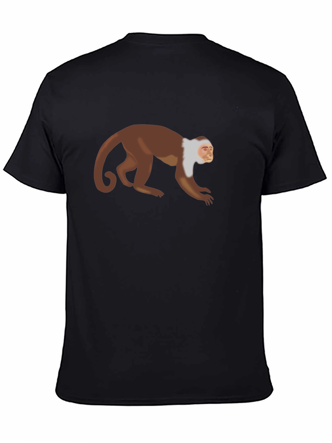 Black Monkey Graphic T-Shirt - Black Casual Tee view 4