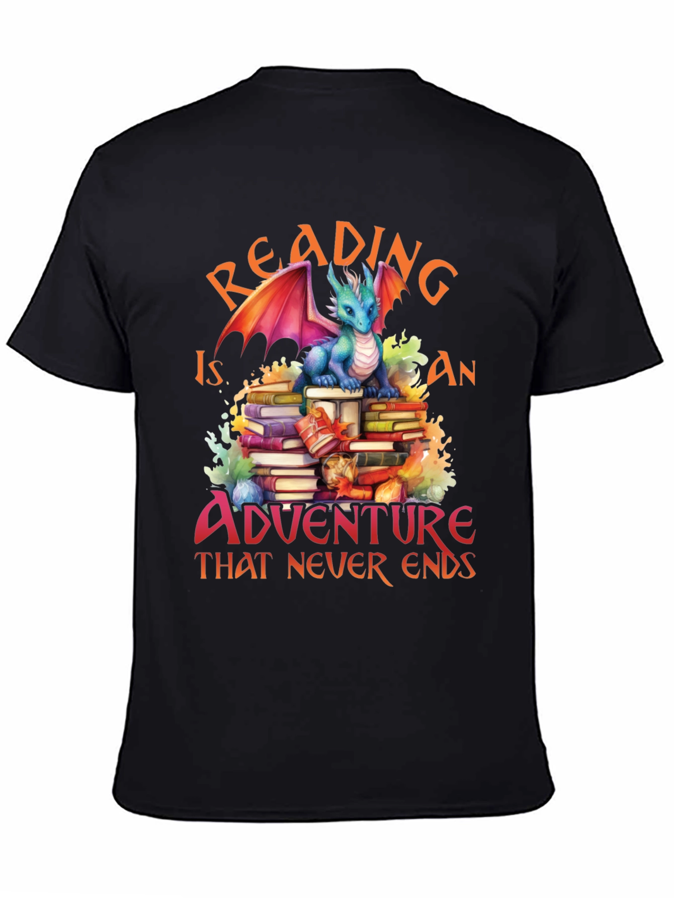 Black Reading is an Adventure Graphic T-Shirt view 4