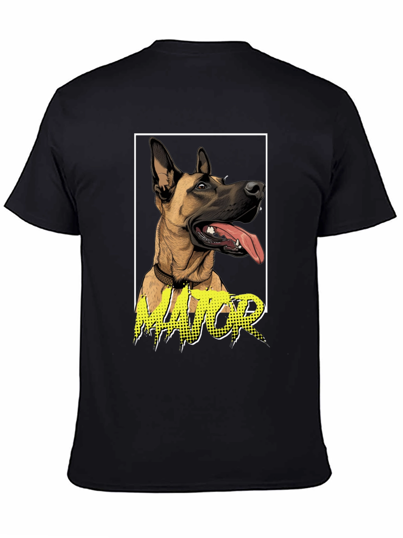Black Dog Lover's 'Major' Graphic Tee - Black view 4