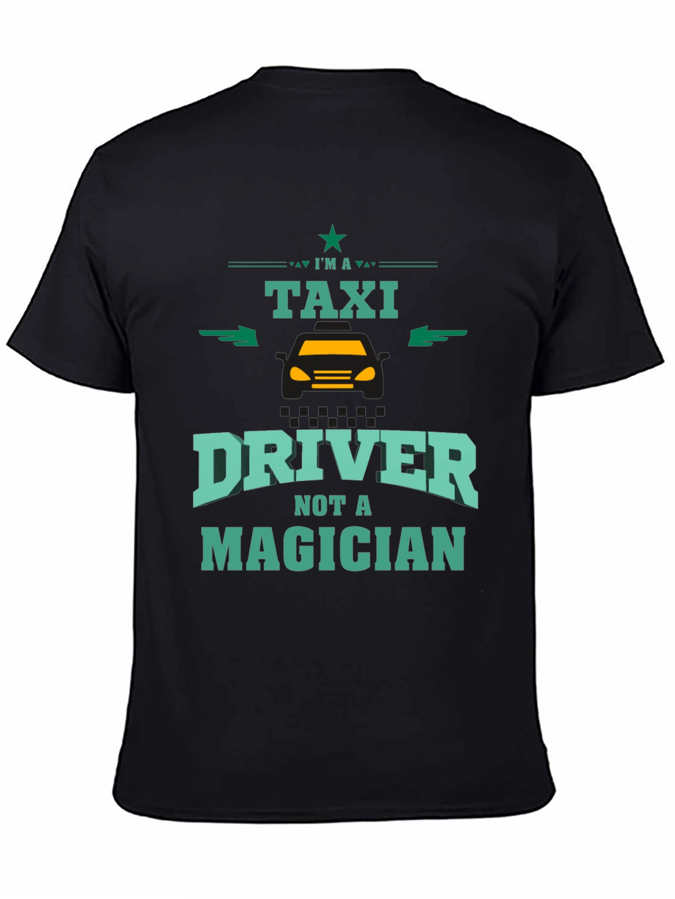 Black Taxi Driver Novelty Graphic T-Shirt view 4