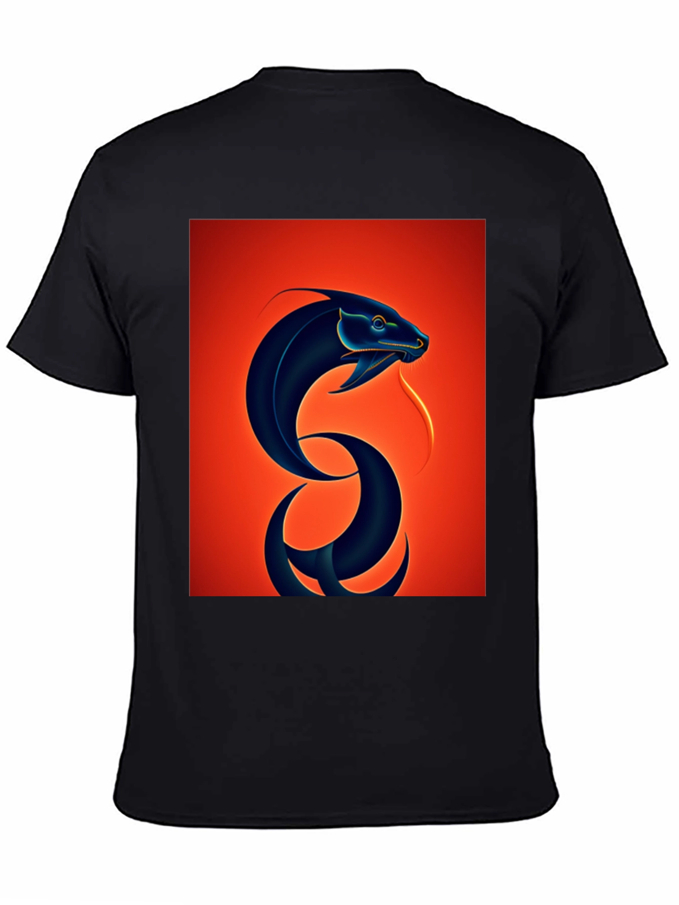 Black Snake Graphic Tee - Bold Serpent Design view 4