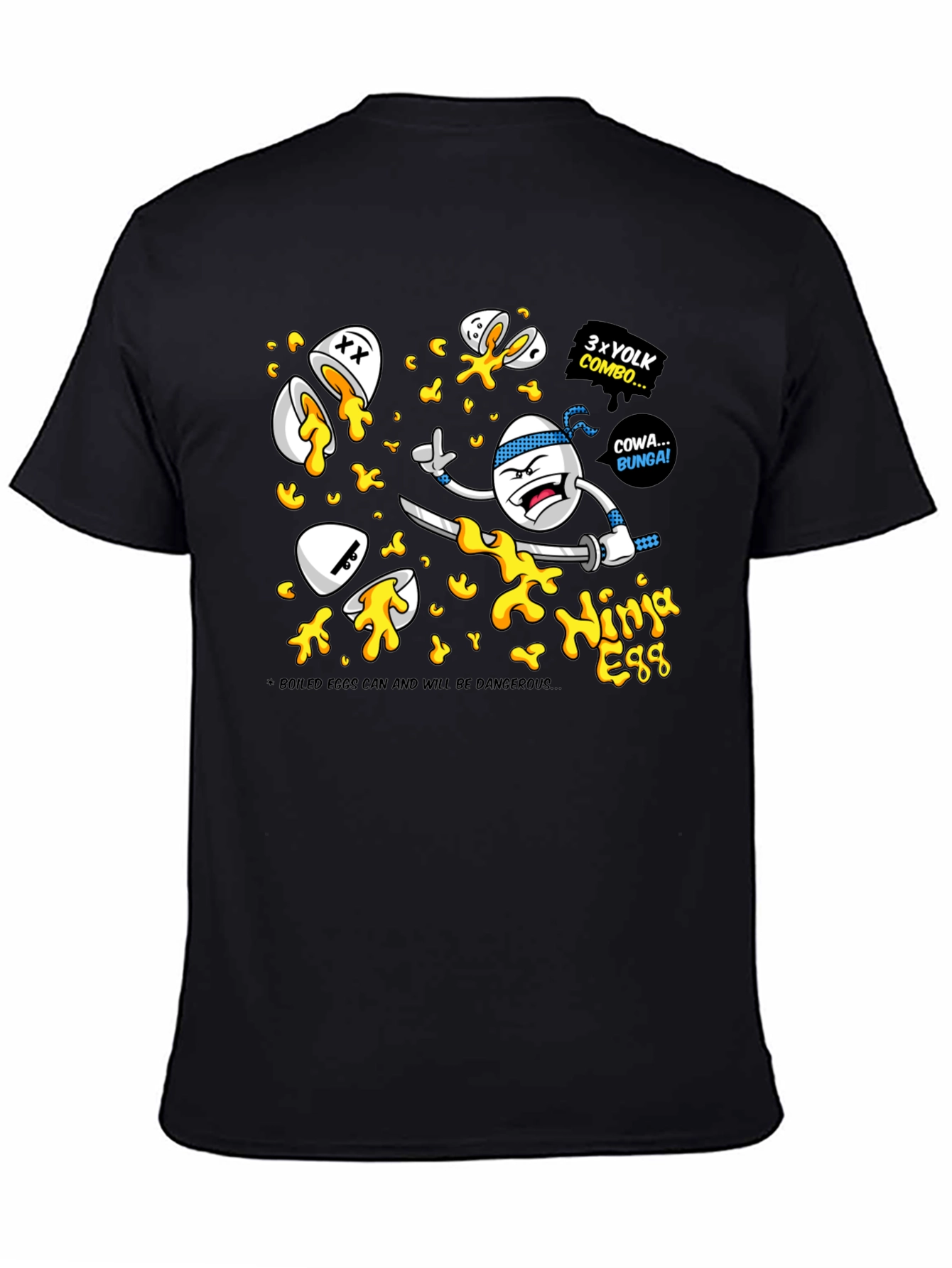 Black Ninja Egg Graphic T-Shirt view 4