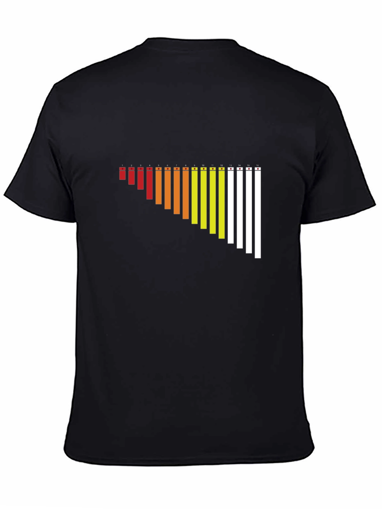 Black Gradient Xylophone Black T-Shirt view 4