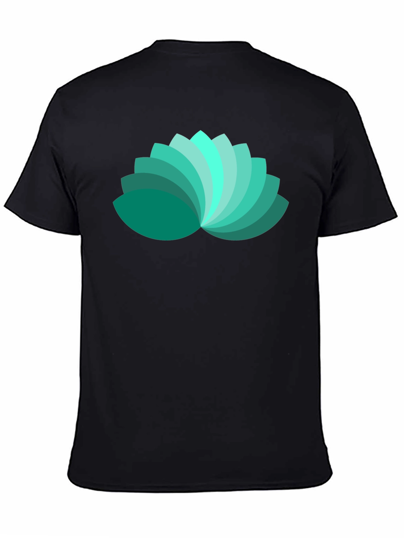 Black Lotus Petal Graphic Black T-Shirt view 4