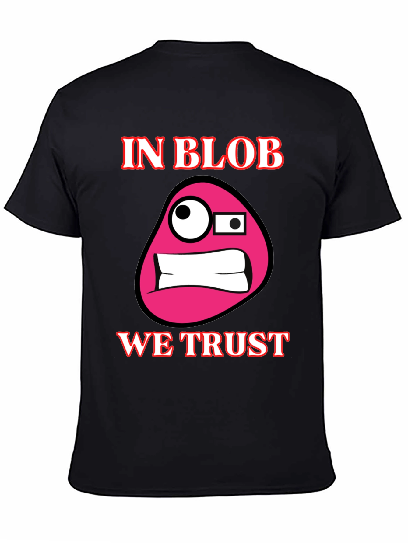 Black In Blob We Trust Funny Graphic Tee view 4