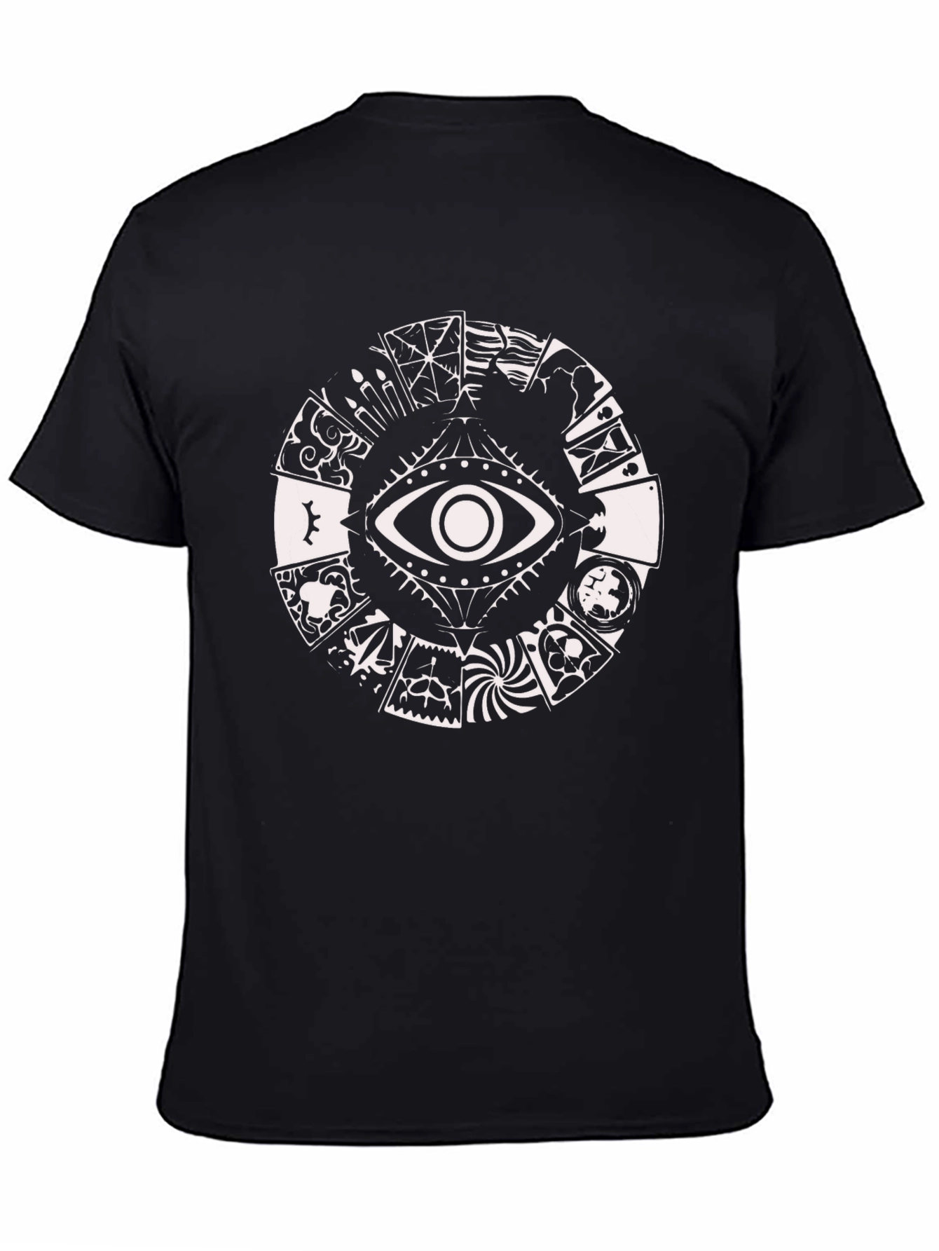 Black Mystic Eye Graphic T-Shirt - Unisex Cotton Tee view 4
