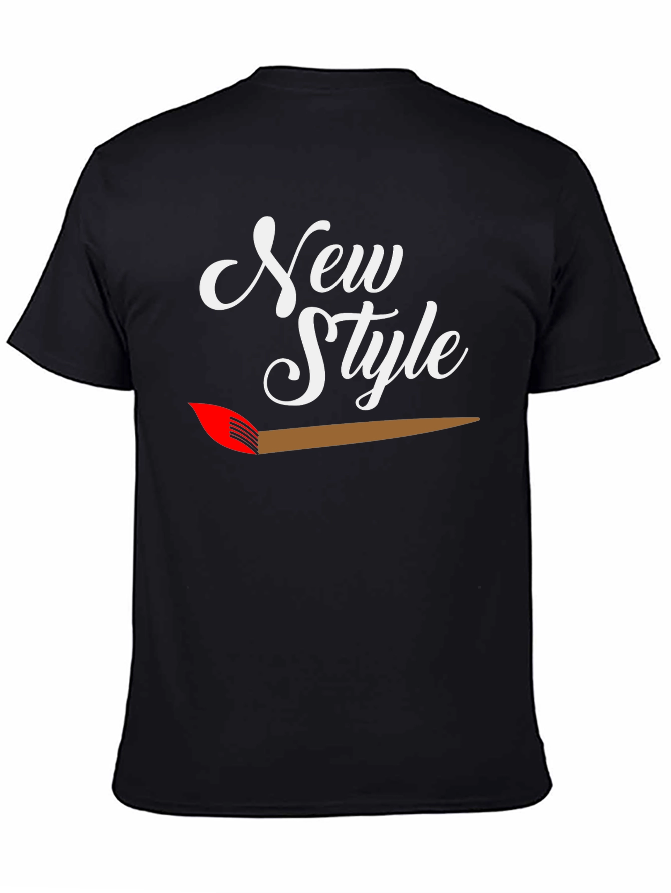 Black New Style Graphic Tee - Men's Black T-Shirt view 4