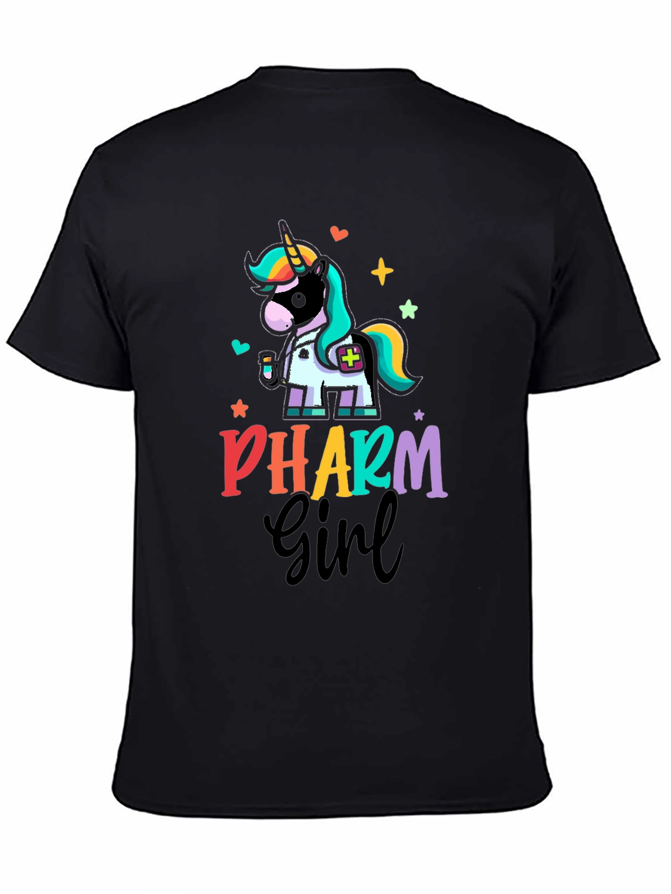 Black Pharm Girl Unicorn T-Shirt view 4