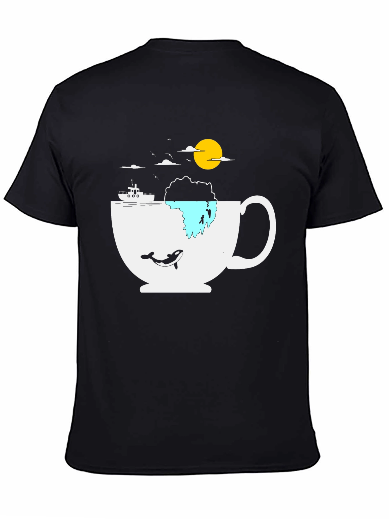 Black Ocean Cup Graphic Tee view 4