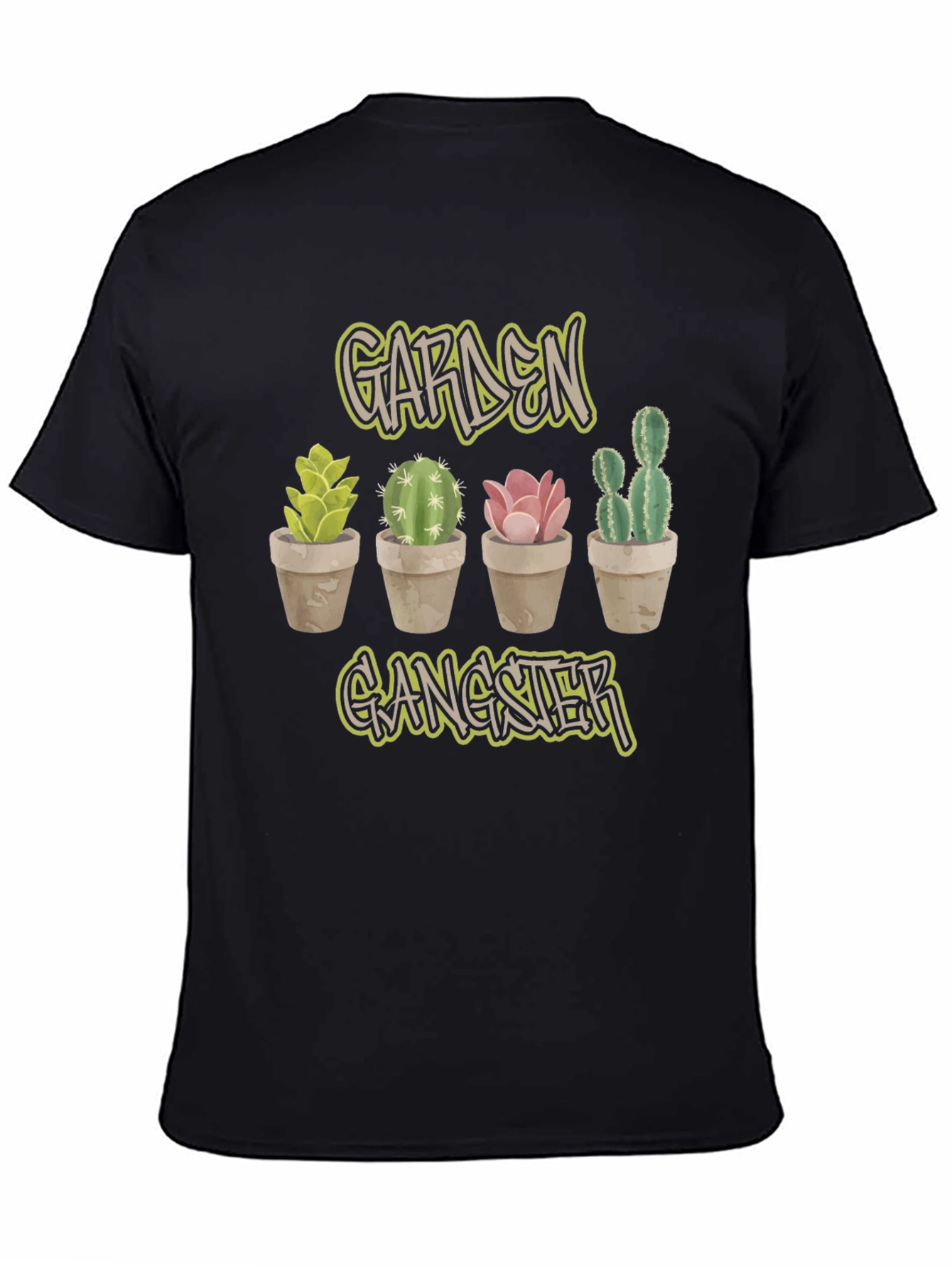 Black Garden Gangster Cactus Tee view 4