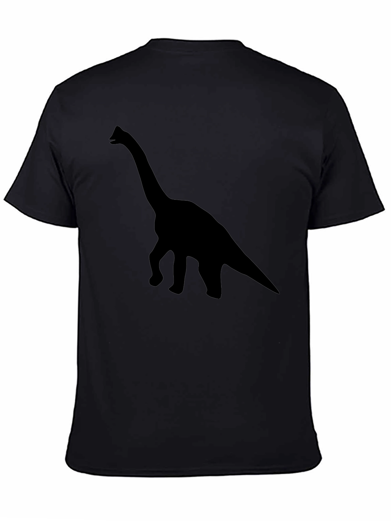 Black Dino Silhouette Tee - Stylish Black Cotton Shirt view 4