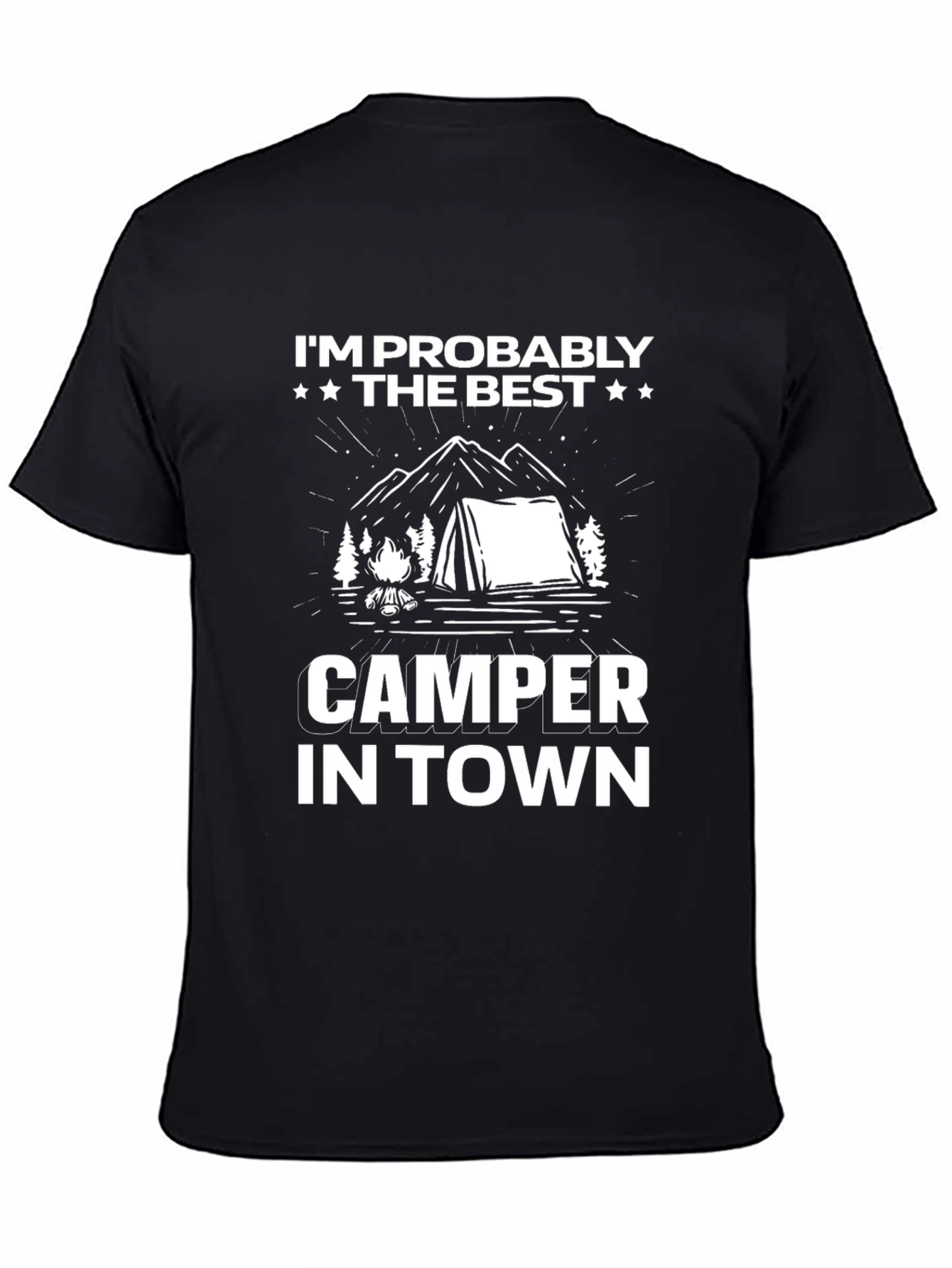 Black Best Camper T-Shirt - Camping Adventure Tee view 4