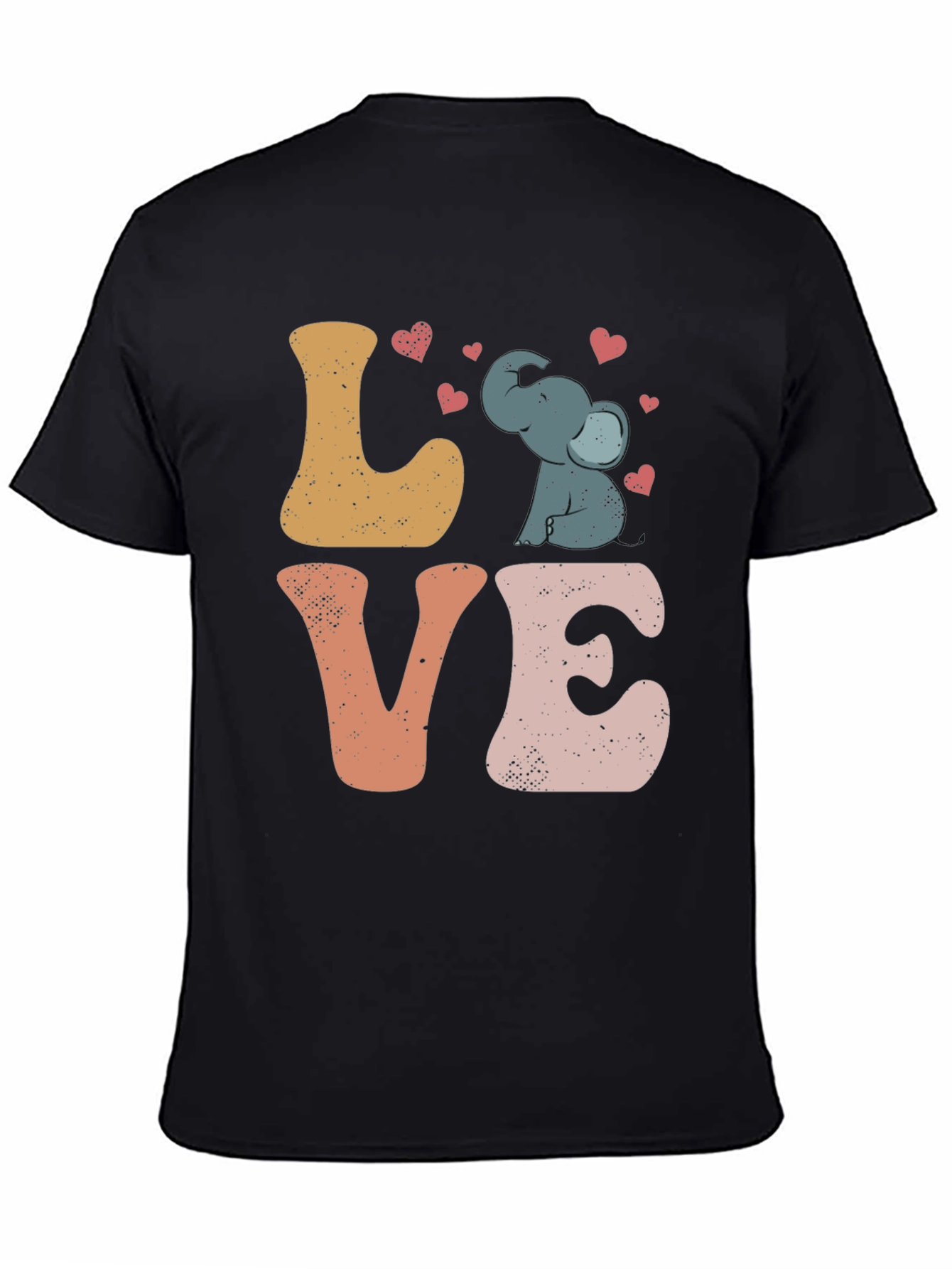 Black Elephant Love Graphic Tee view 4