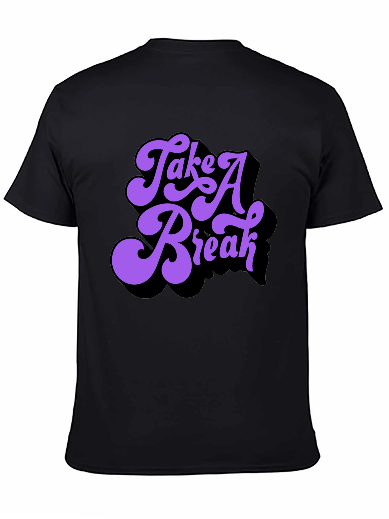 Black Take a Break Graphic T-Shirt - Retro Style view 4