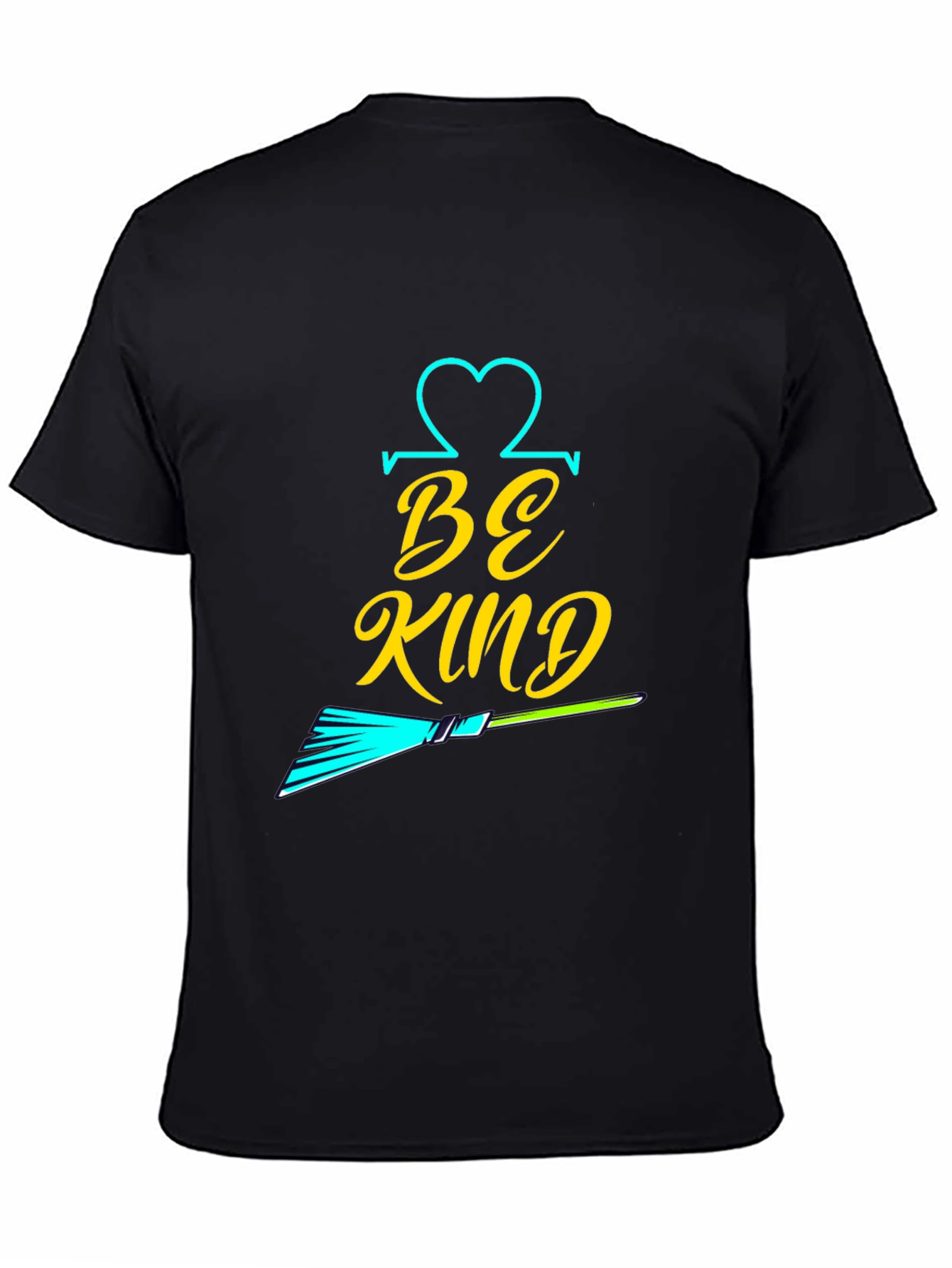 Black Be Kind Graphic Tee -  Stylish Men's Black T-Shirt view 4