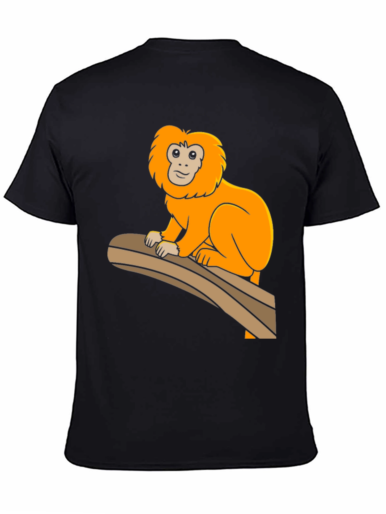 Black Monkey Graphic Tee - Black Cotton T-Shirt view 4