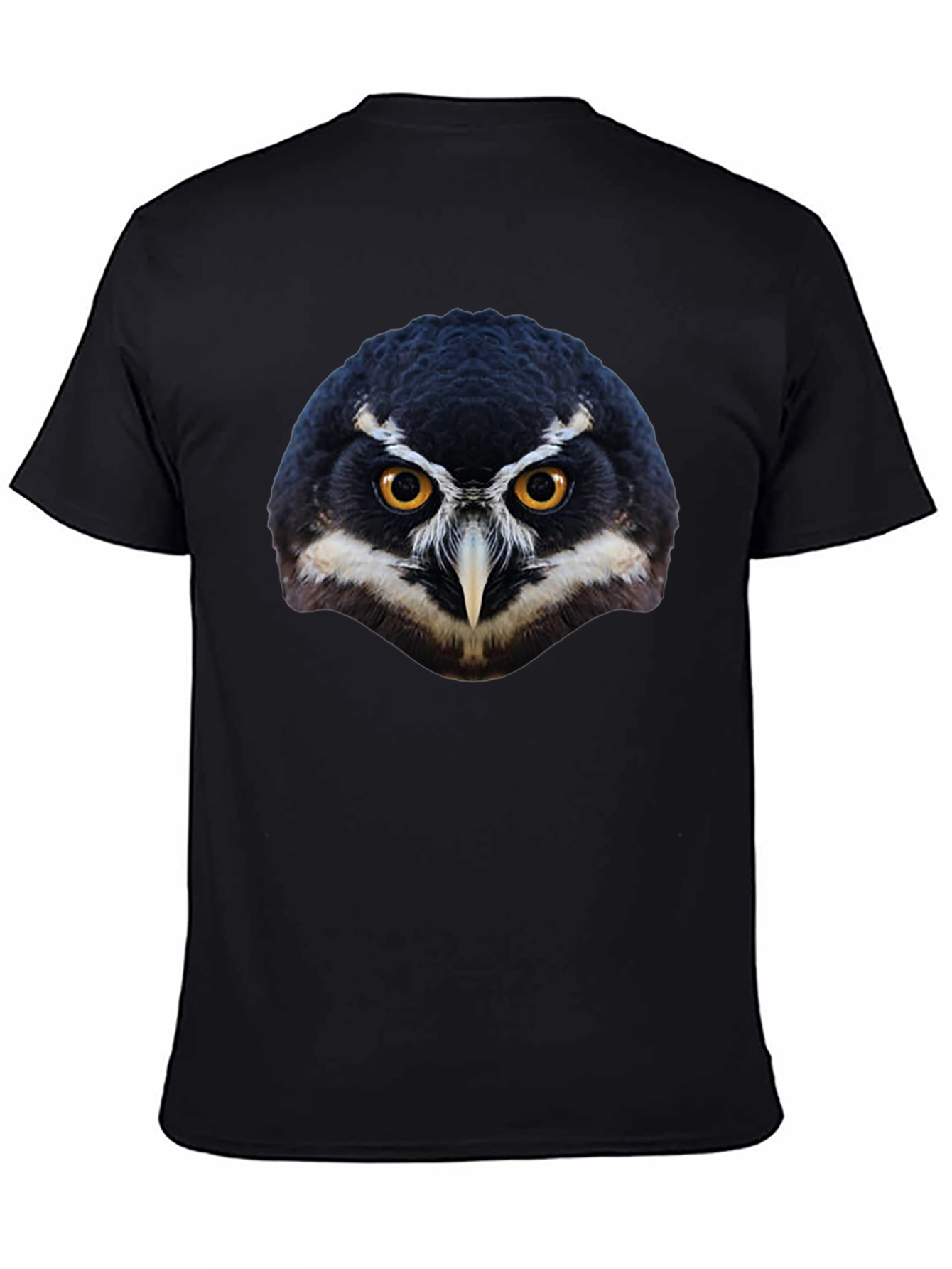 Black Owl Face Graphic Black T-Shirt view 4