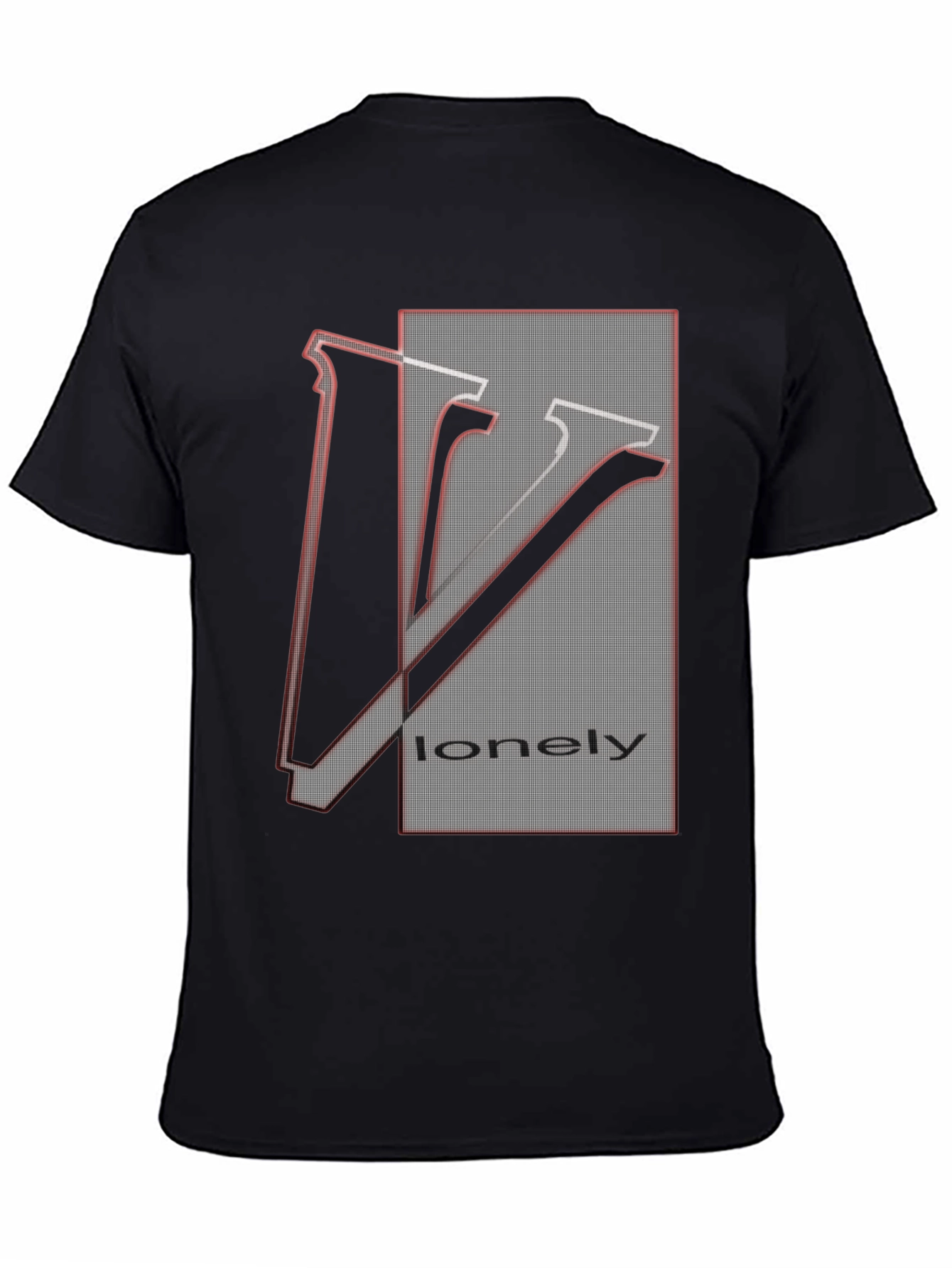 Black Lonely Graphic Tee - Unique Design, Soft Cotton Blend view 4