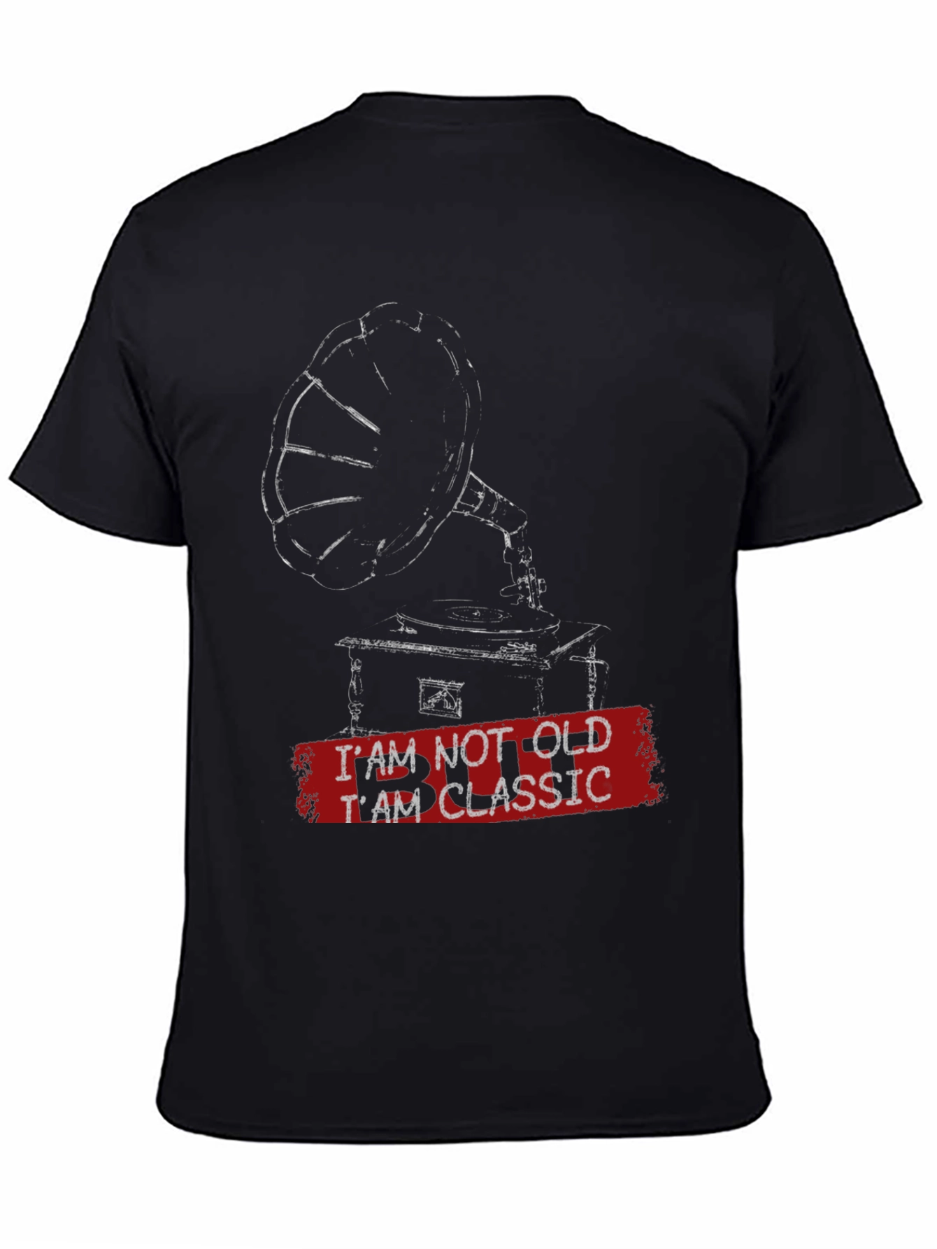 Black Classic Phonograph Graphic Tee - I'm Not Old, I'm Classic view 4