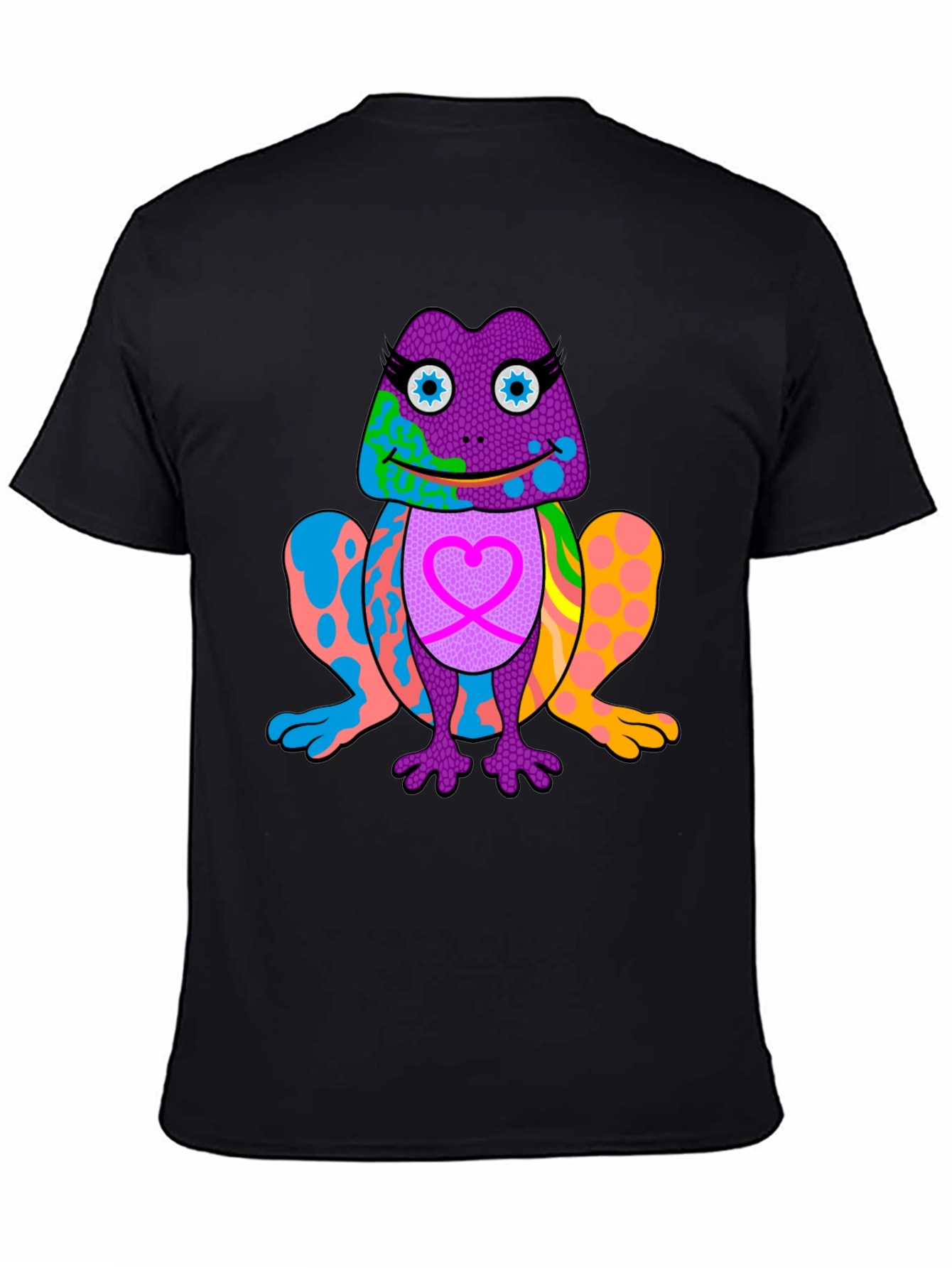 Black Funky Frog Graphic Tee - Vibrant & Unique Design view 4