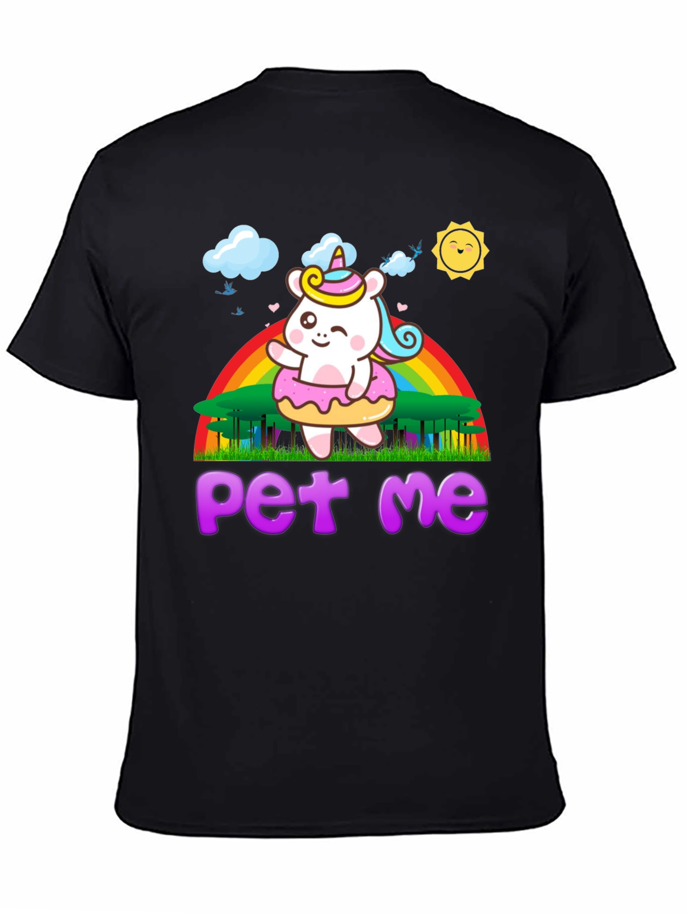 Unicorn Donut Graphic Tee - Pet Me - 4