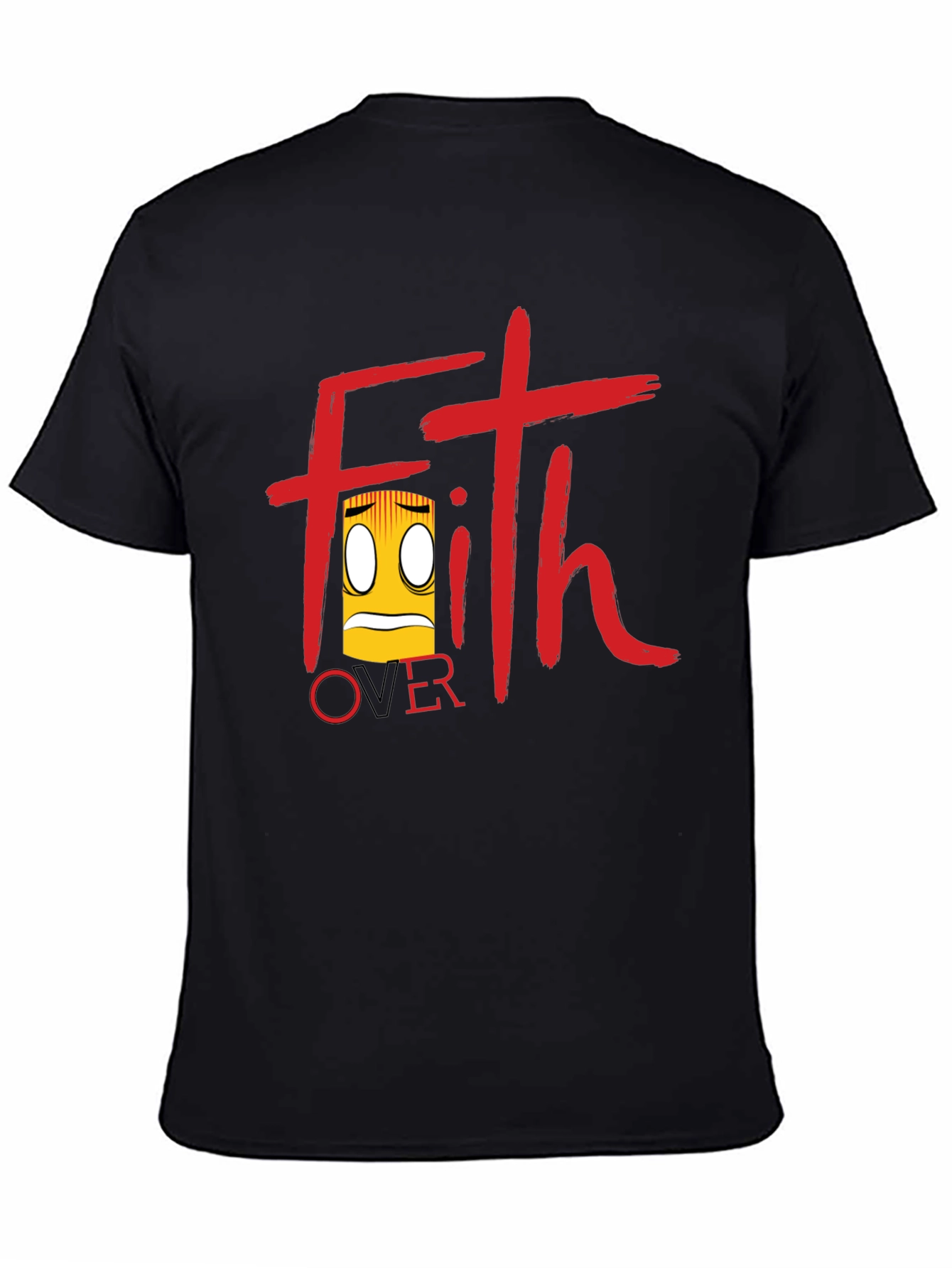 Black Faith Over Fear T-Shirt - Black Graphic Tee view 4