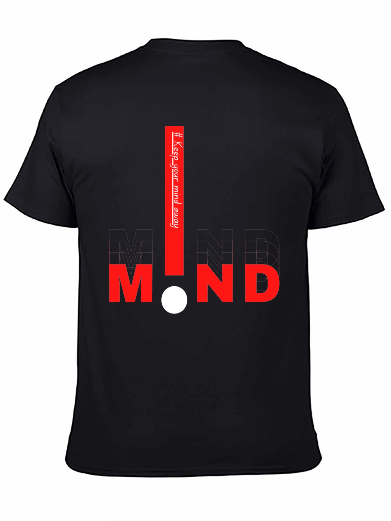 Black Keep Your Mind Away Graphic Tee view 4